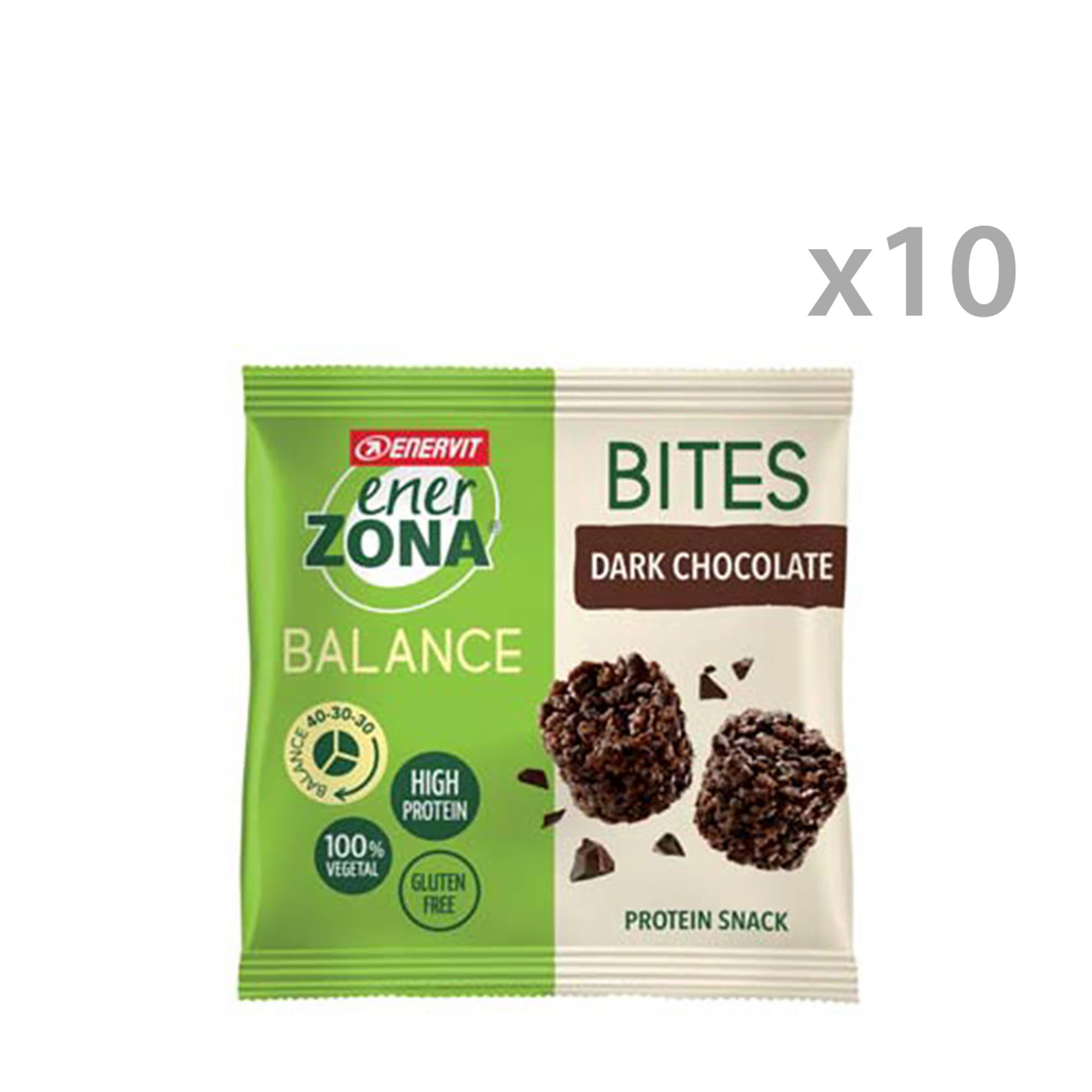 Astuccio da 10 minipack - Bites Cioccolato Fondente Enervit vista0