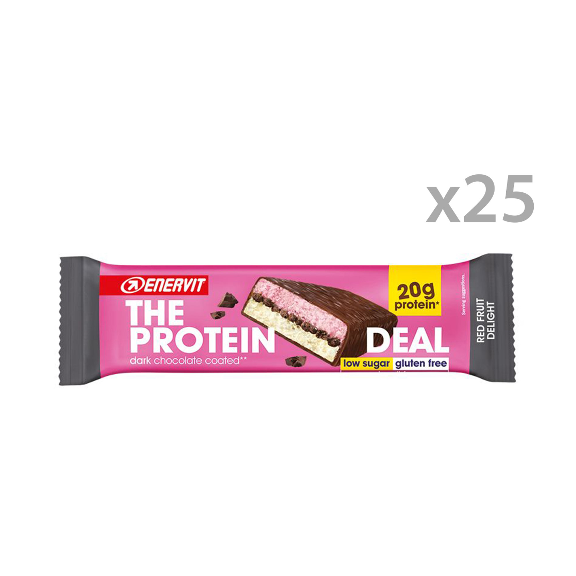 25 barrette da 55 gr - Enervit The Protein Deal Bar Frutti Rossi Enervit vista0