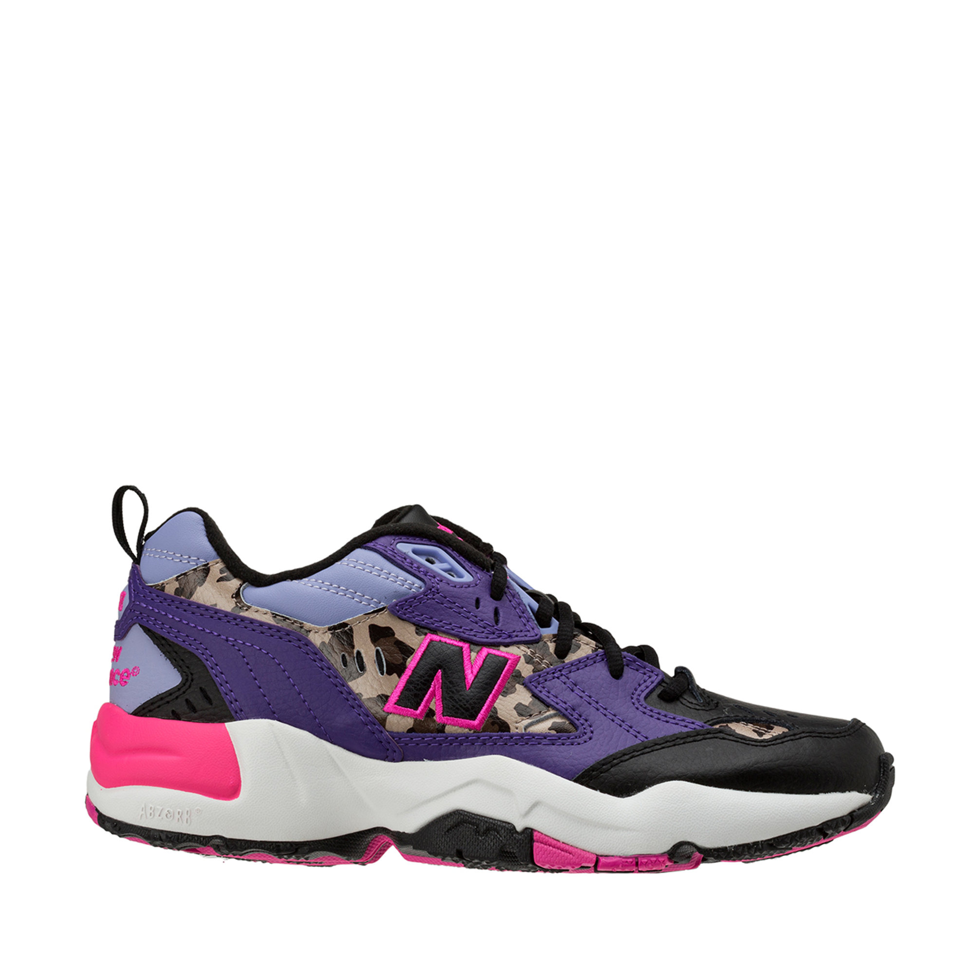 Sneakers 608 nere, viola e animalier New Balance vista0