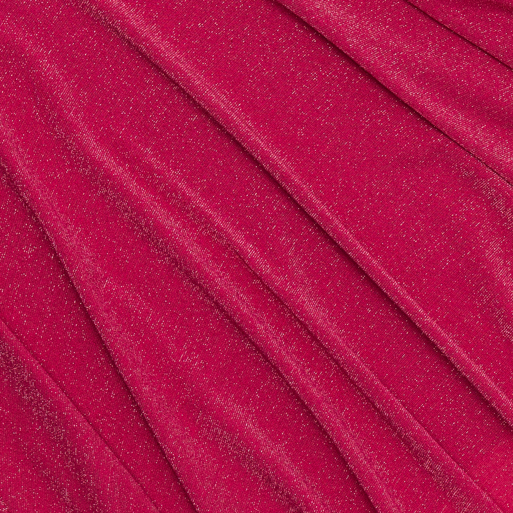 Abito lungo fucsia in lurex con piccolo scollo a V Dixie vista2