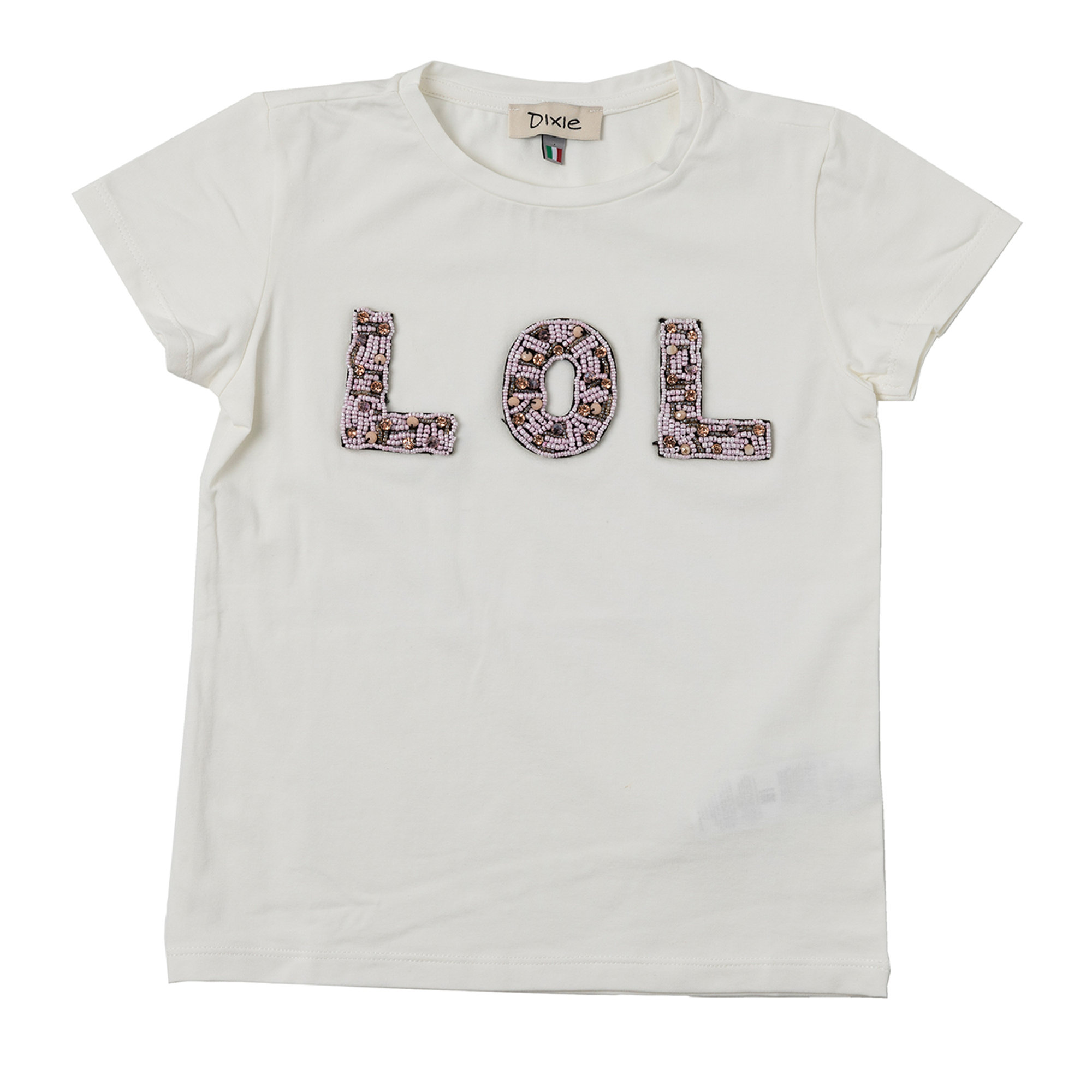 T-shirt ricamata con perline "LOL" Dixie vista0