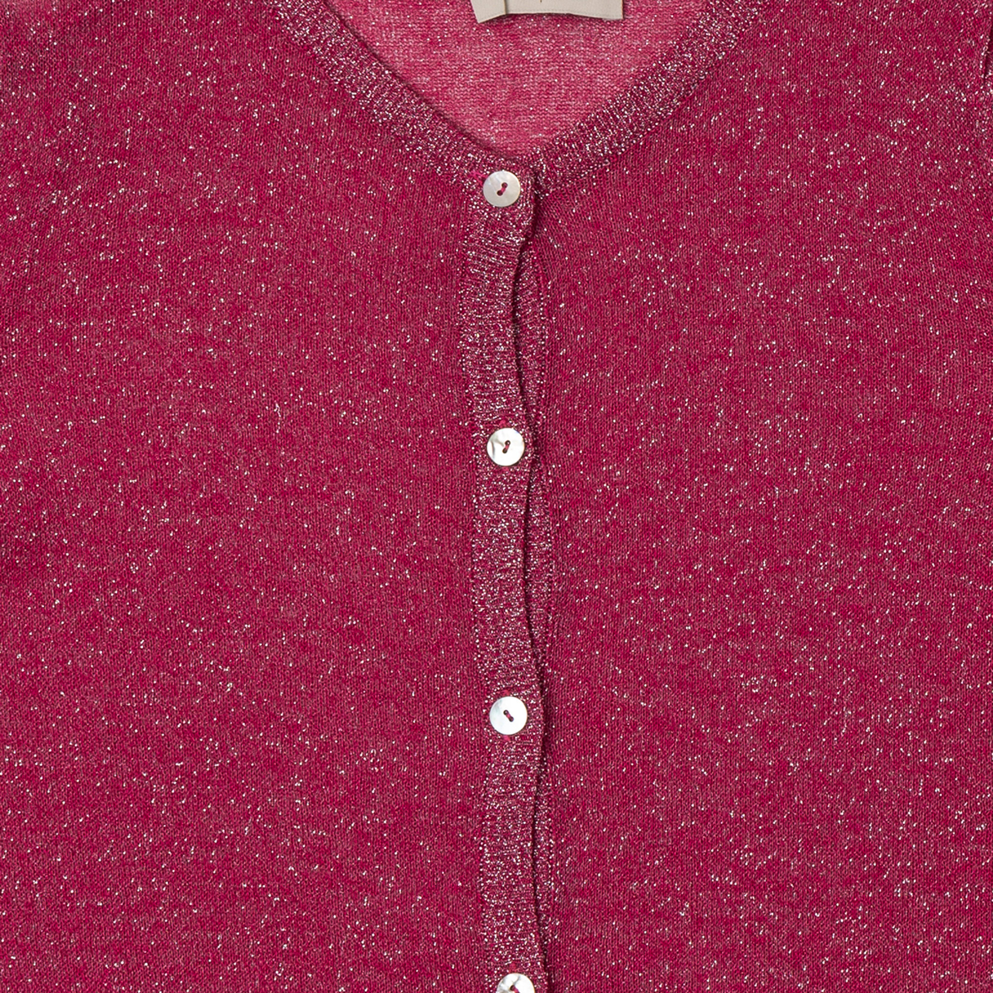 Cardigan con bottoni in lurex Dixie vista2