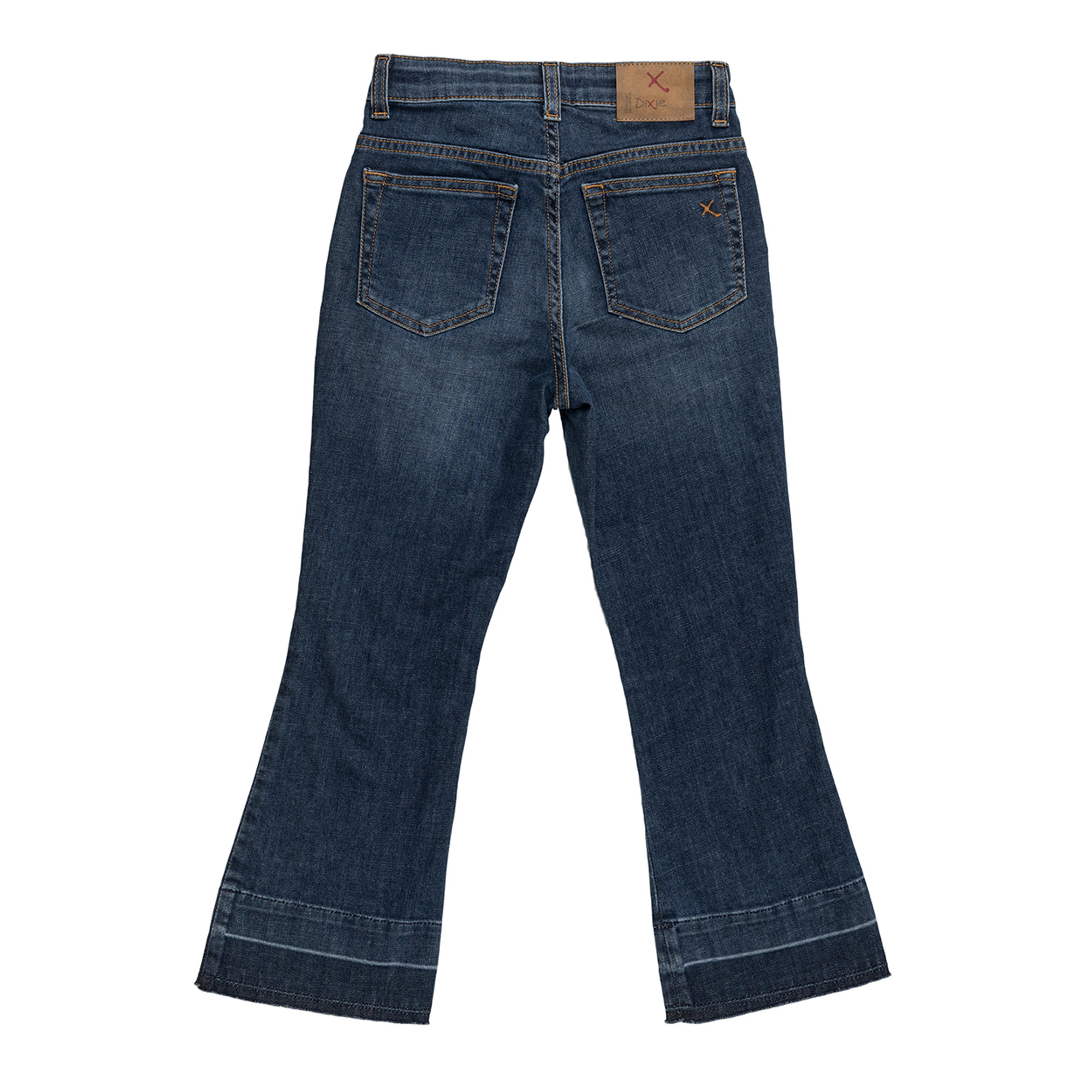 Jeans leggermente a zampa delavè con orlo a taglio vivo Dixie vista1