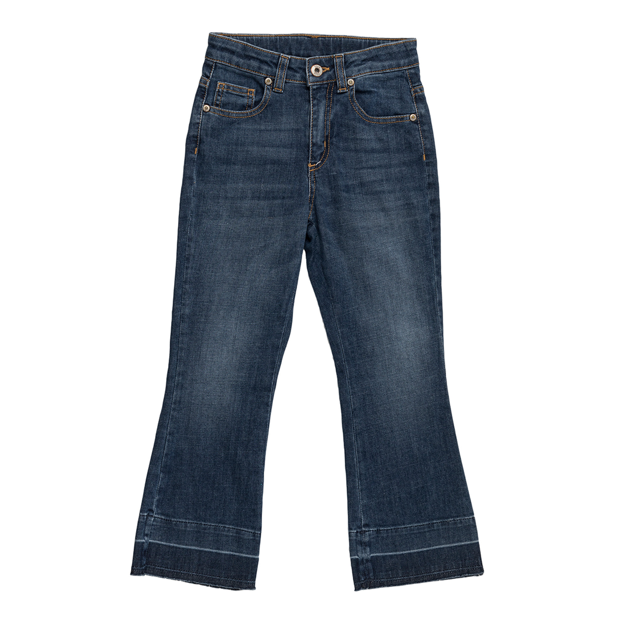 Jeans leggermente a zampa delavè con orlo a taglio vivo Dixie vista0