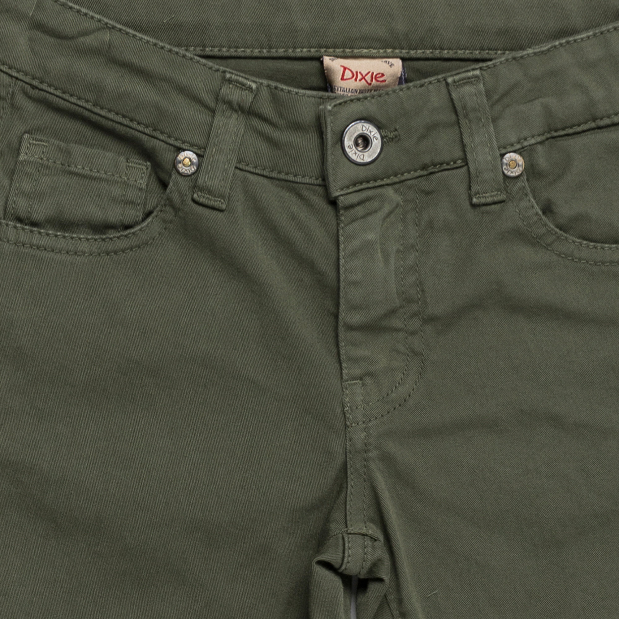 Pantalone verde in cotone Dixie vista1