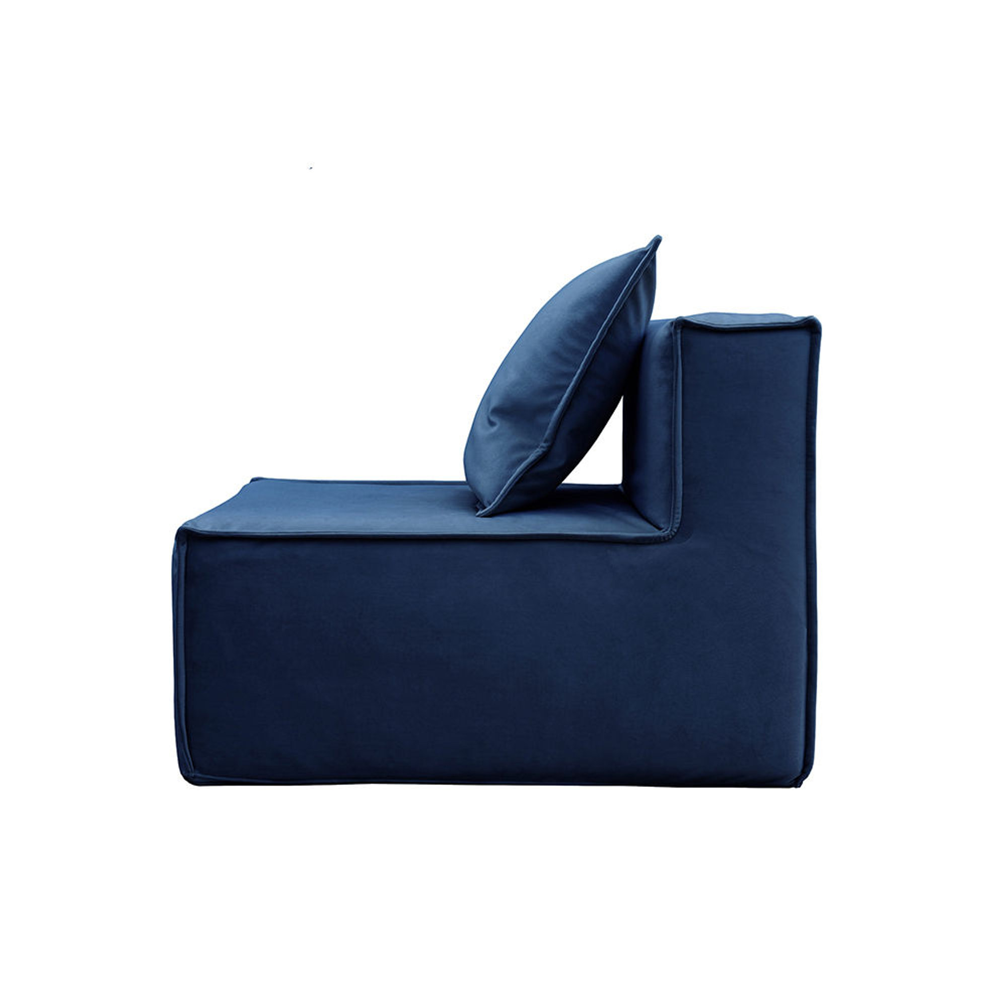 Divano Mademoiselle T con schienale, blu Filippo Ghezzani - Outlet vista1