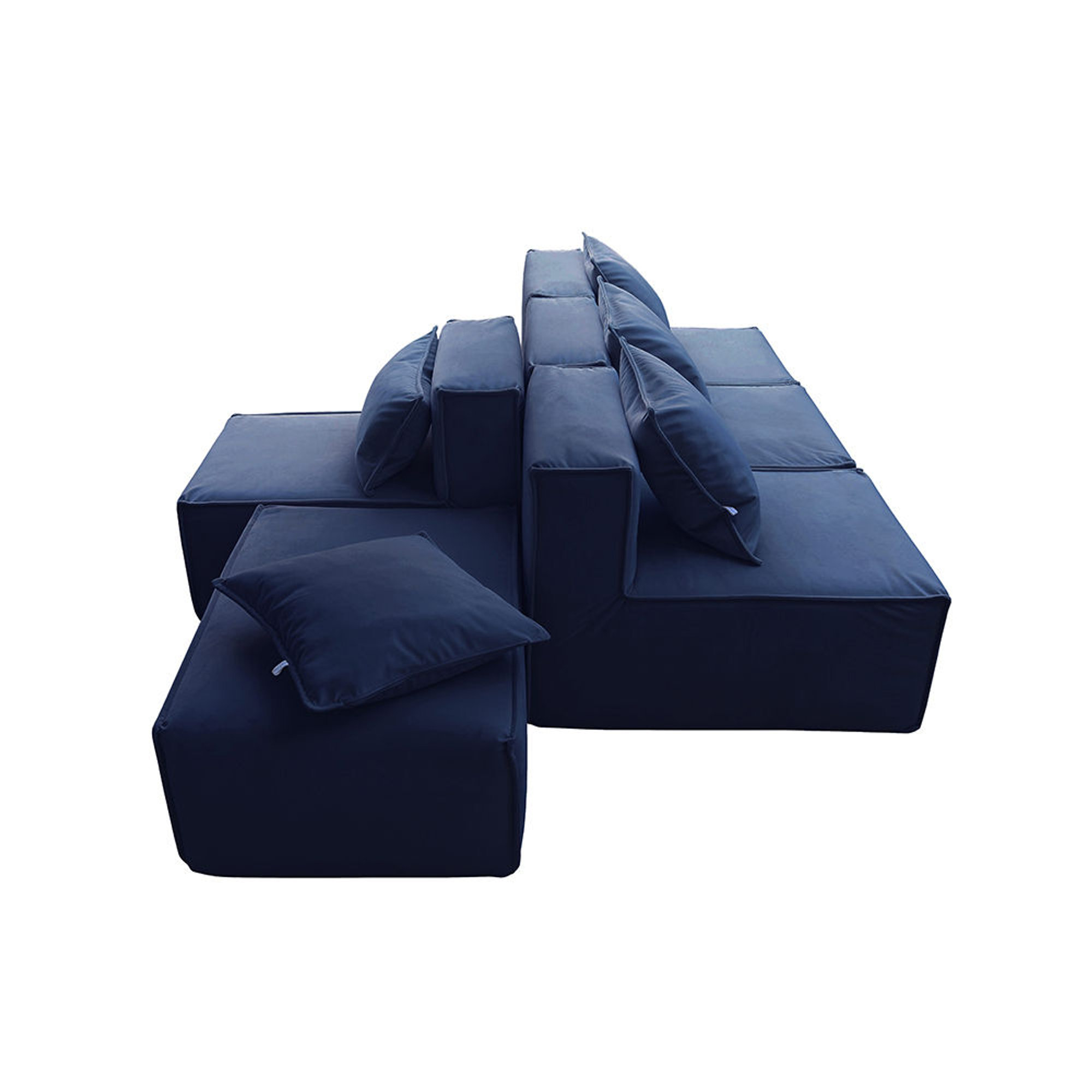 Divano Mademoiselle T con schienale, blu Filippo Ghezzani - Outlet vista4