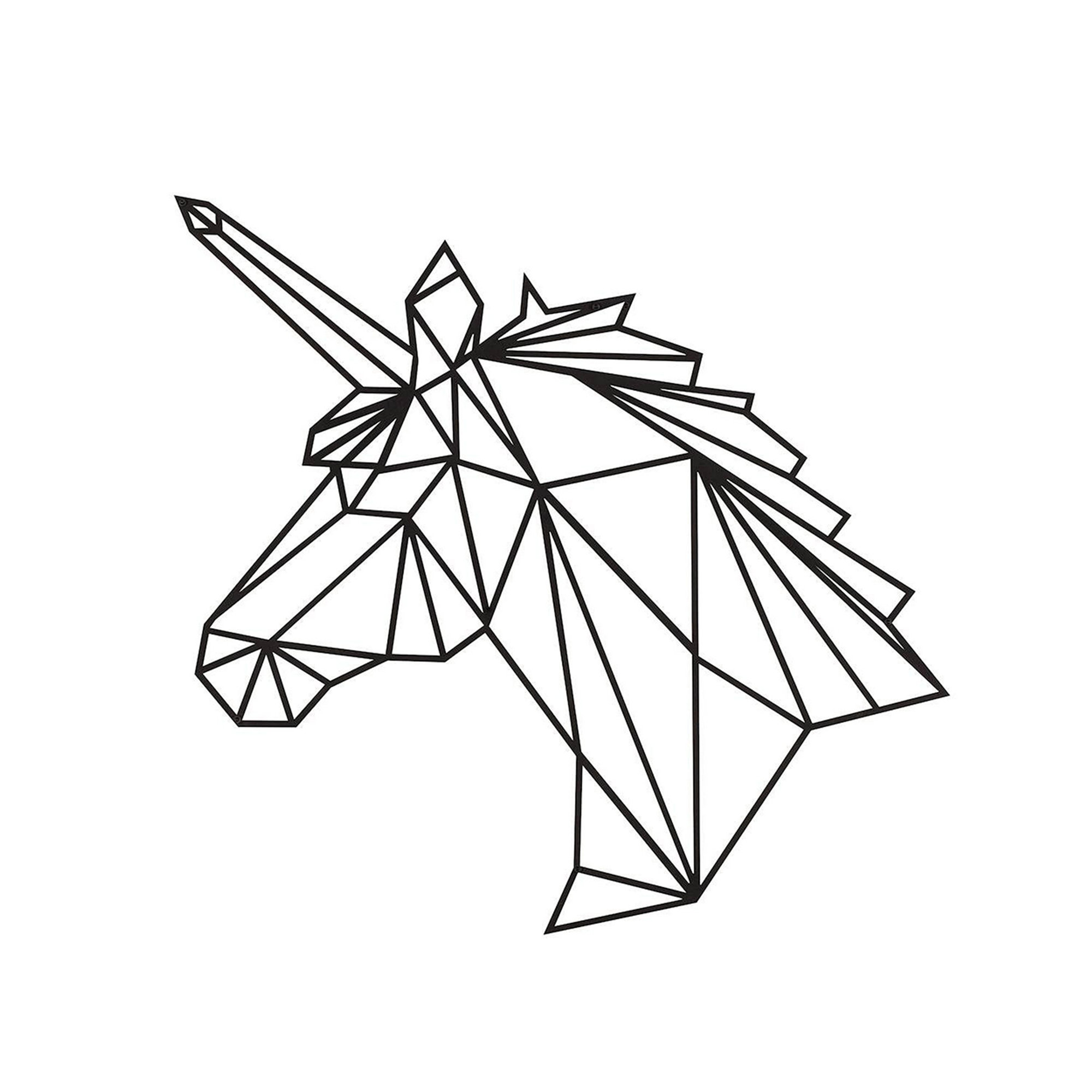 Decorazione da parete Unicorno, nero Decora la tua casa vista0