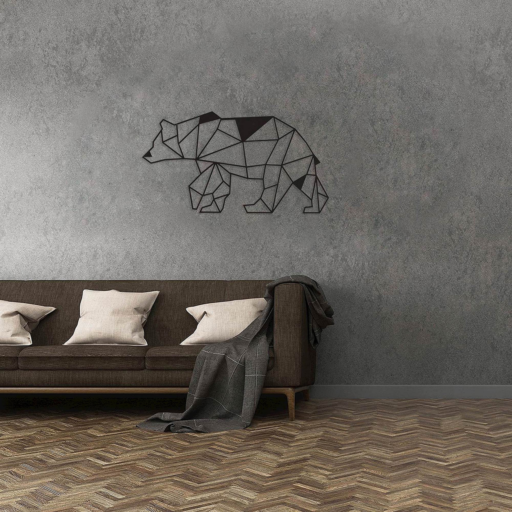 Decorazione da parete Orso, nero Decora la tua casa vista3