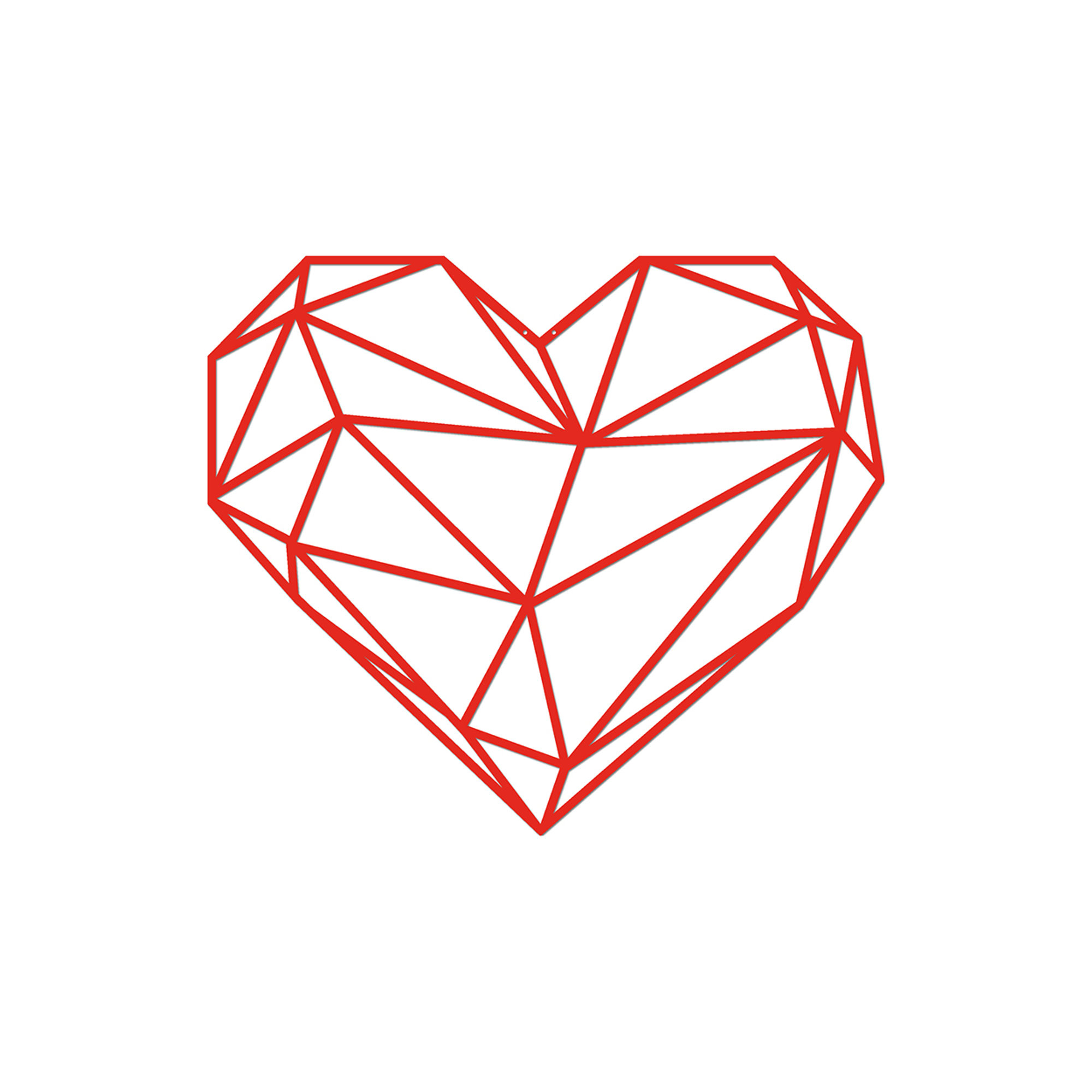 Decorazione da parete Cuore, rosso Decora la tua casa vista0