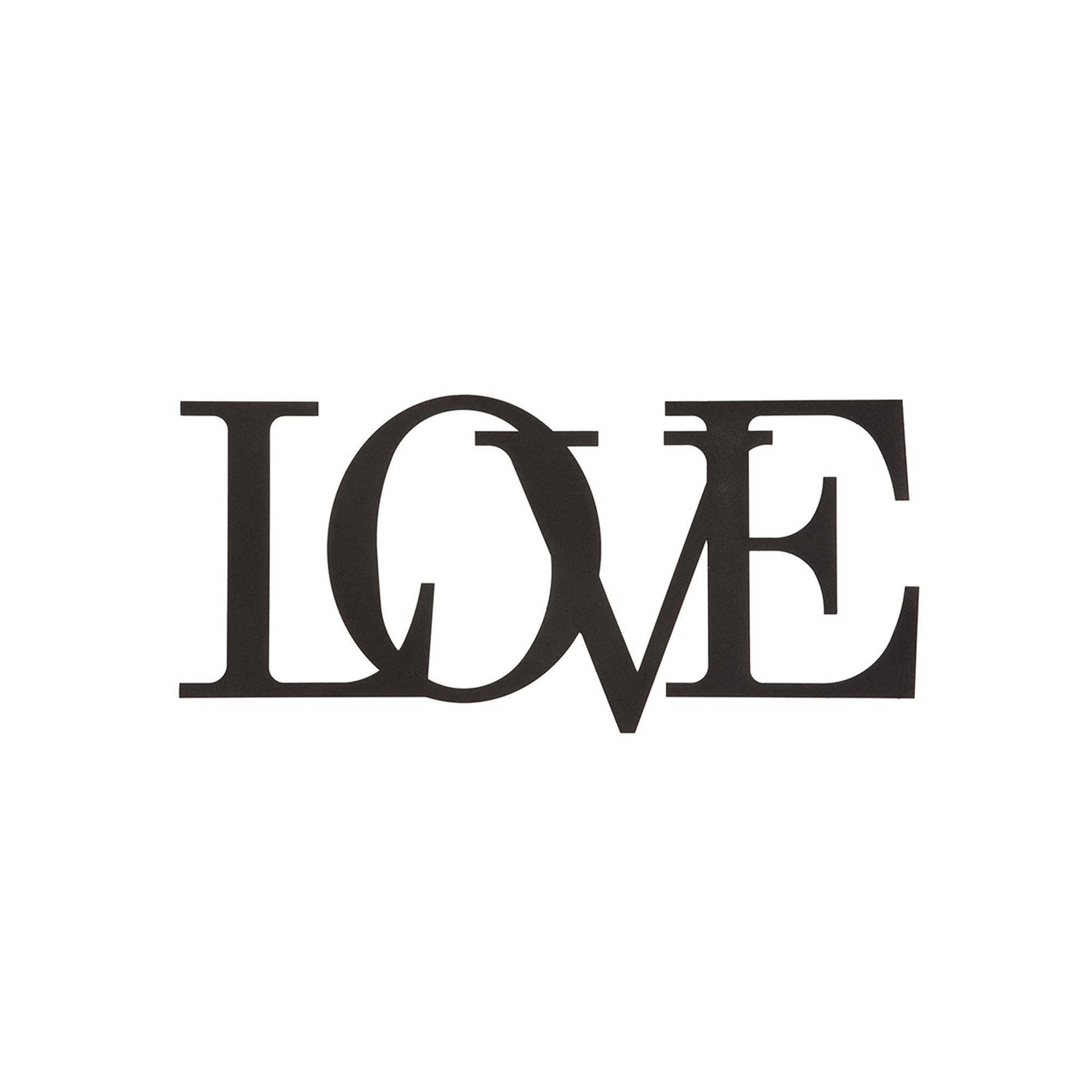 Dacorazione da parete Love, nero Decora la tua casa vista0
