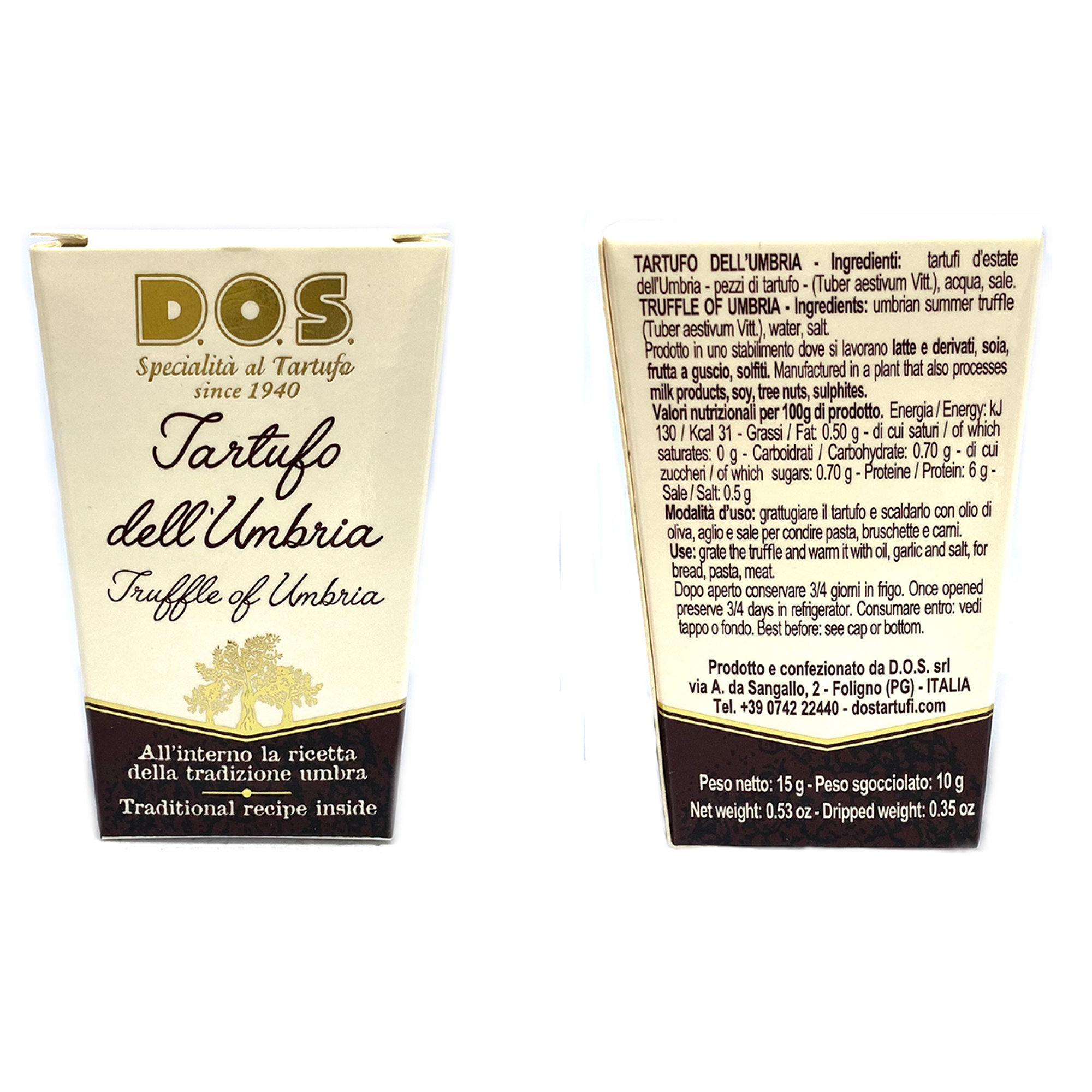 Umbrian Truffle Sauce 50 g - Whole Truffle 15 g - Trio of White Truffle Sauce 30 g DOS Specialità al Tartufo vista1