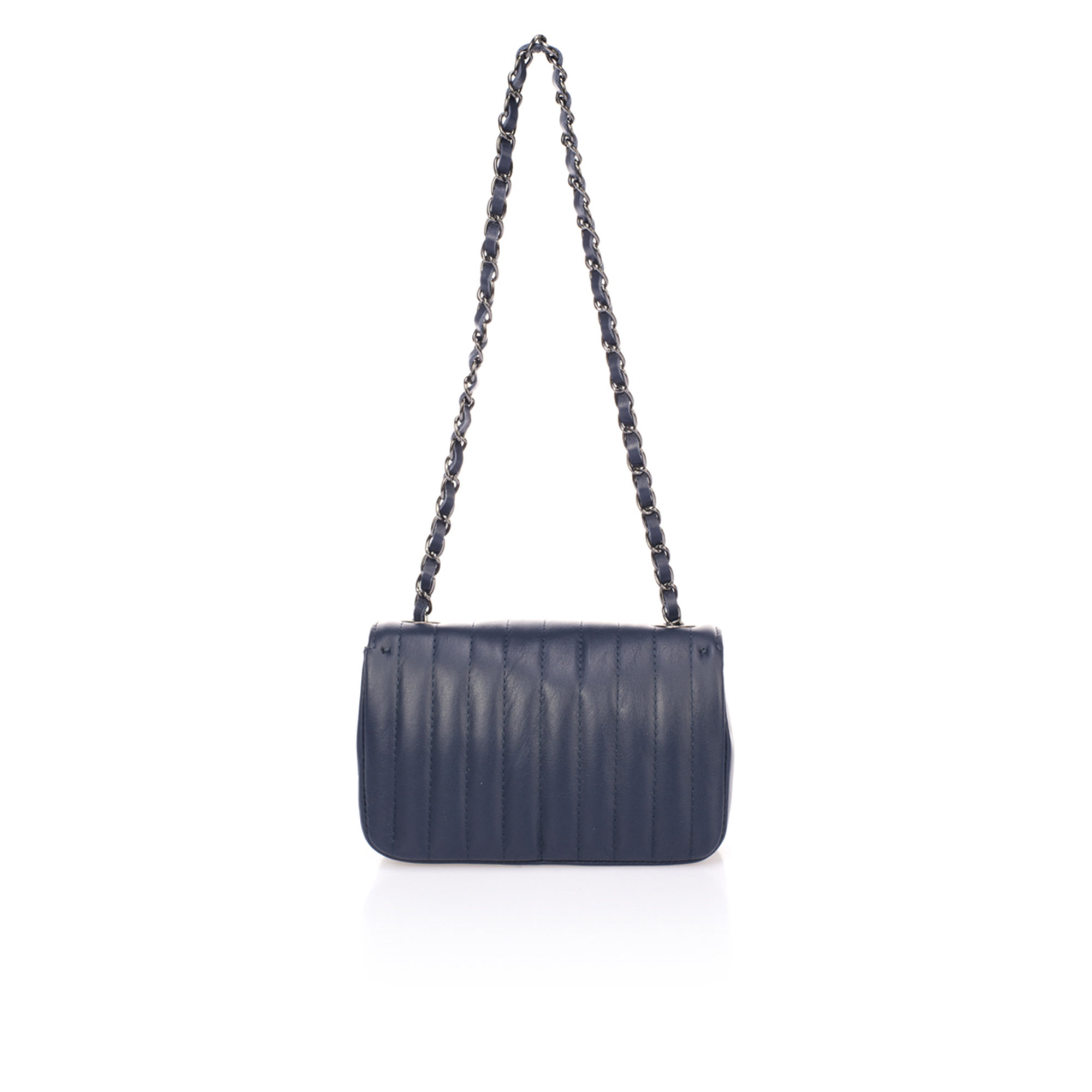 Borsa a tracolla trapuntata blu Markese vista1
