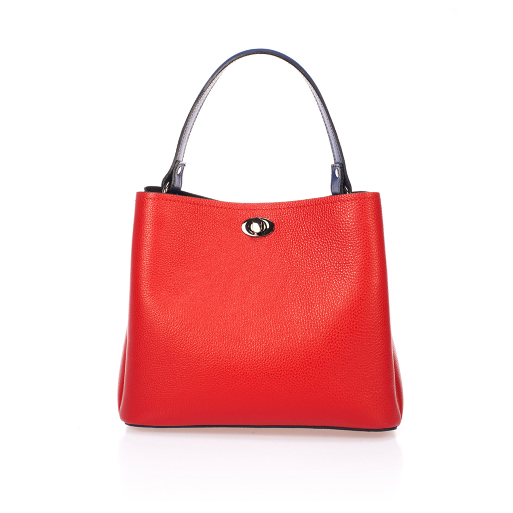 Borsa a mano con dettagli colorati rossa Markese vista0