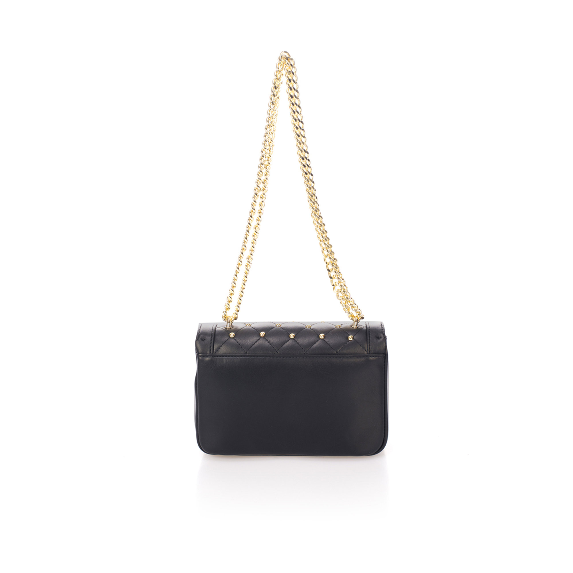 Borsa a spalla con micro borchie nera Markese vista1