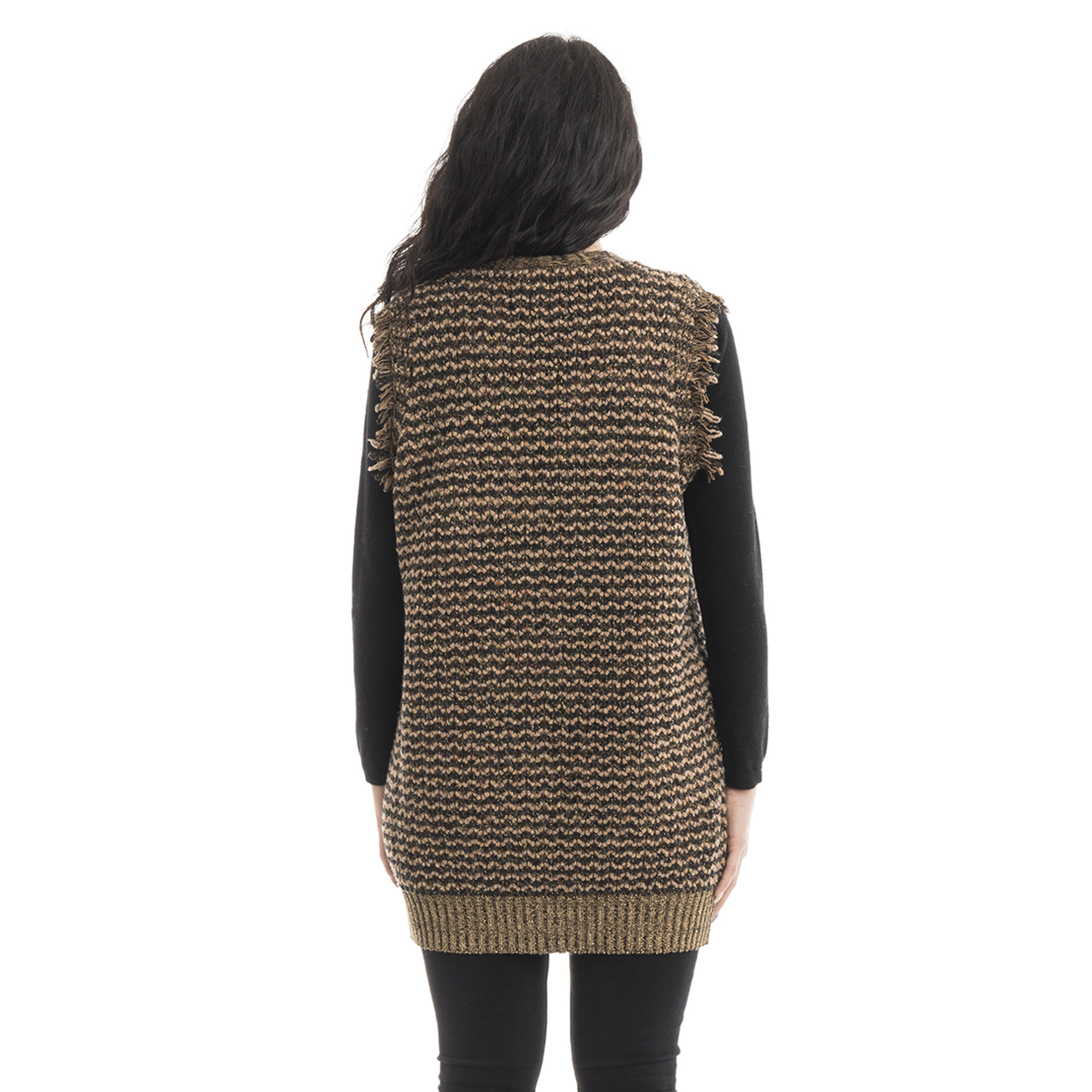 Maxi gilet multicolor lurex Twinset vista2