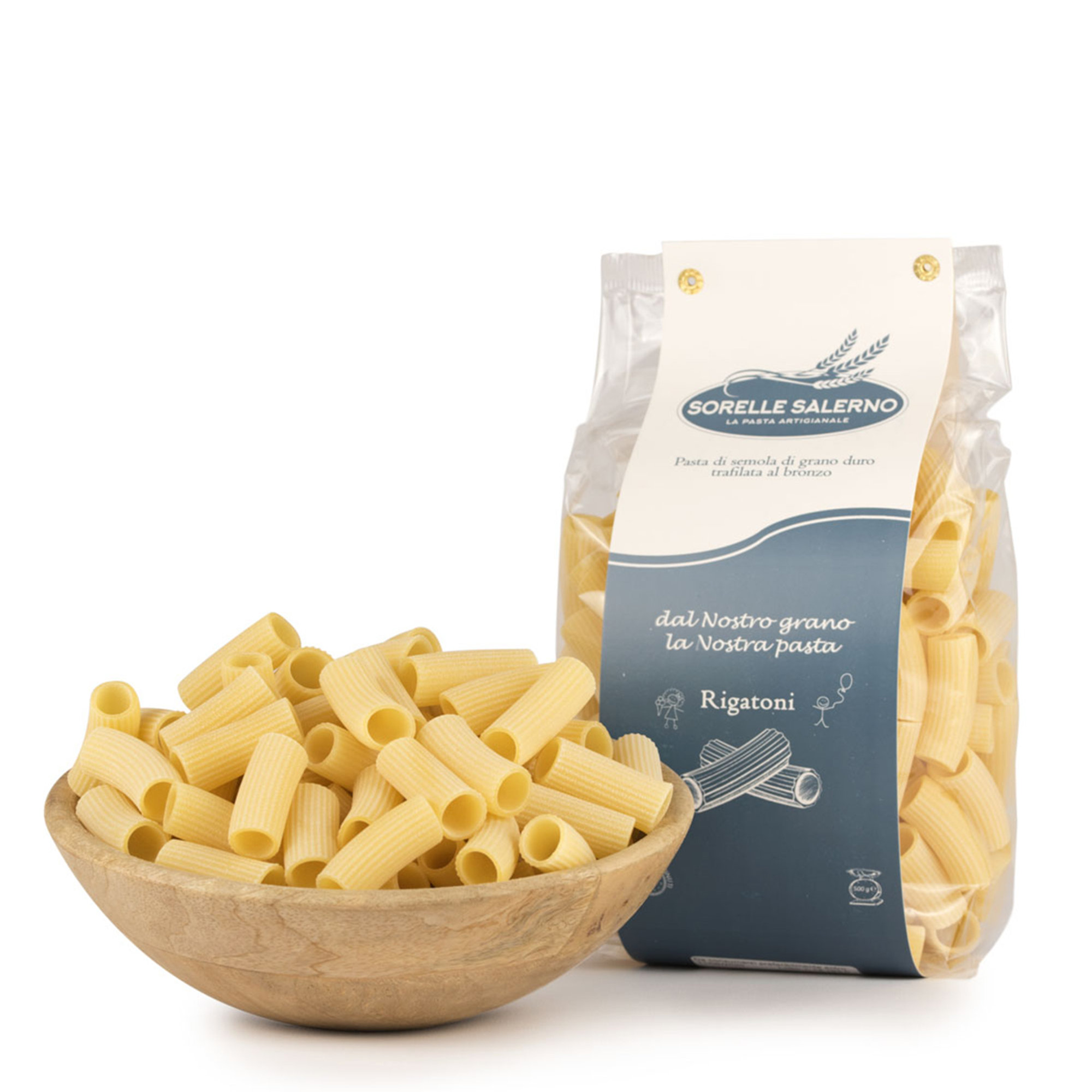 9 confezioni assortite da 500 gr: 3 Spaghetti - 3 Paccheri - 3 Rigatoni Sorelle Salerno vista3