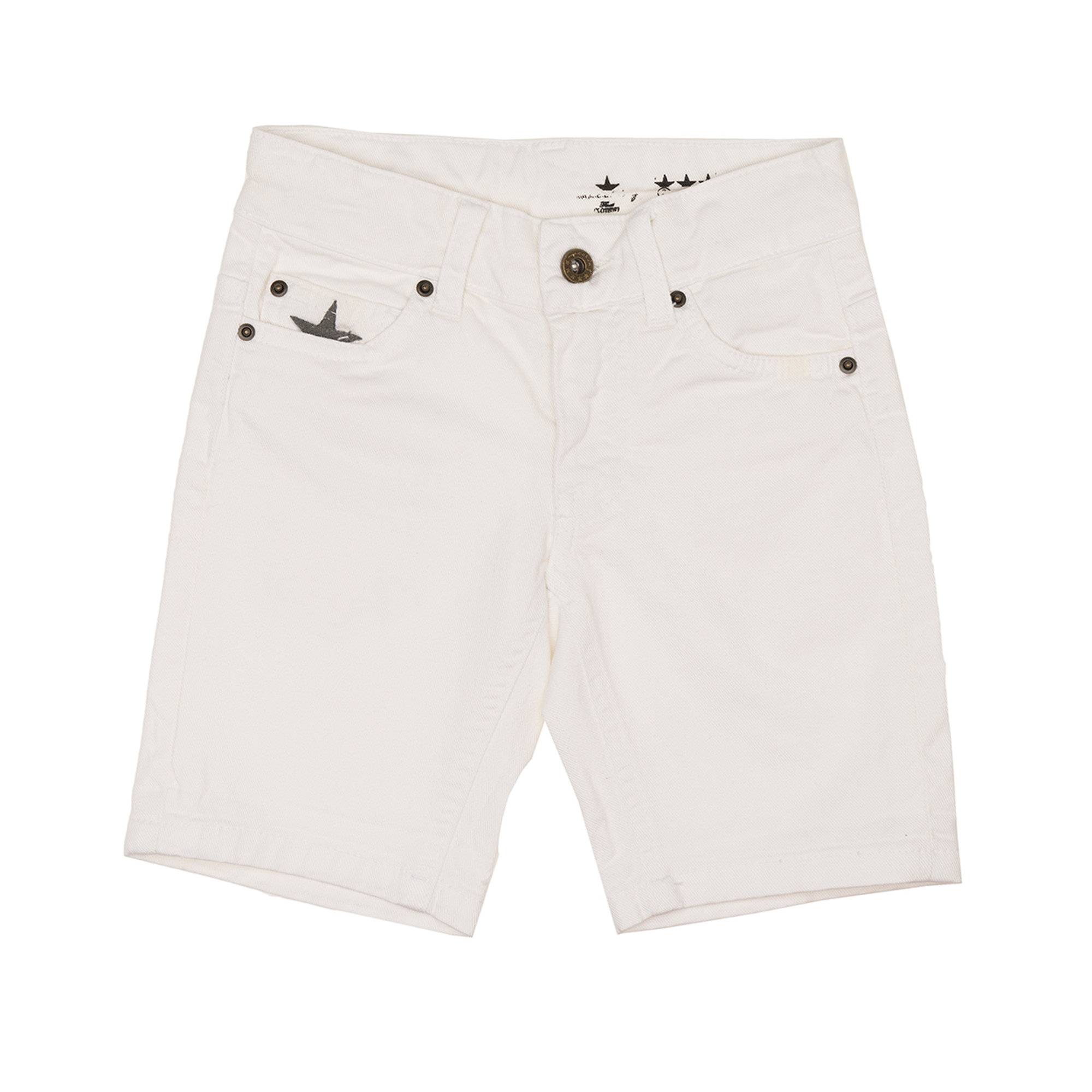 Short in denim rosso cinque tasche Macchia J vista0