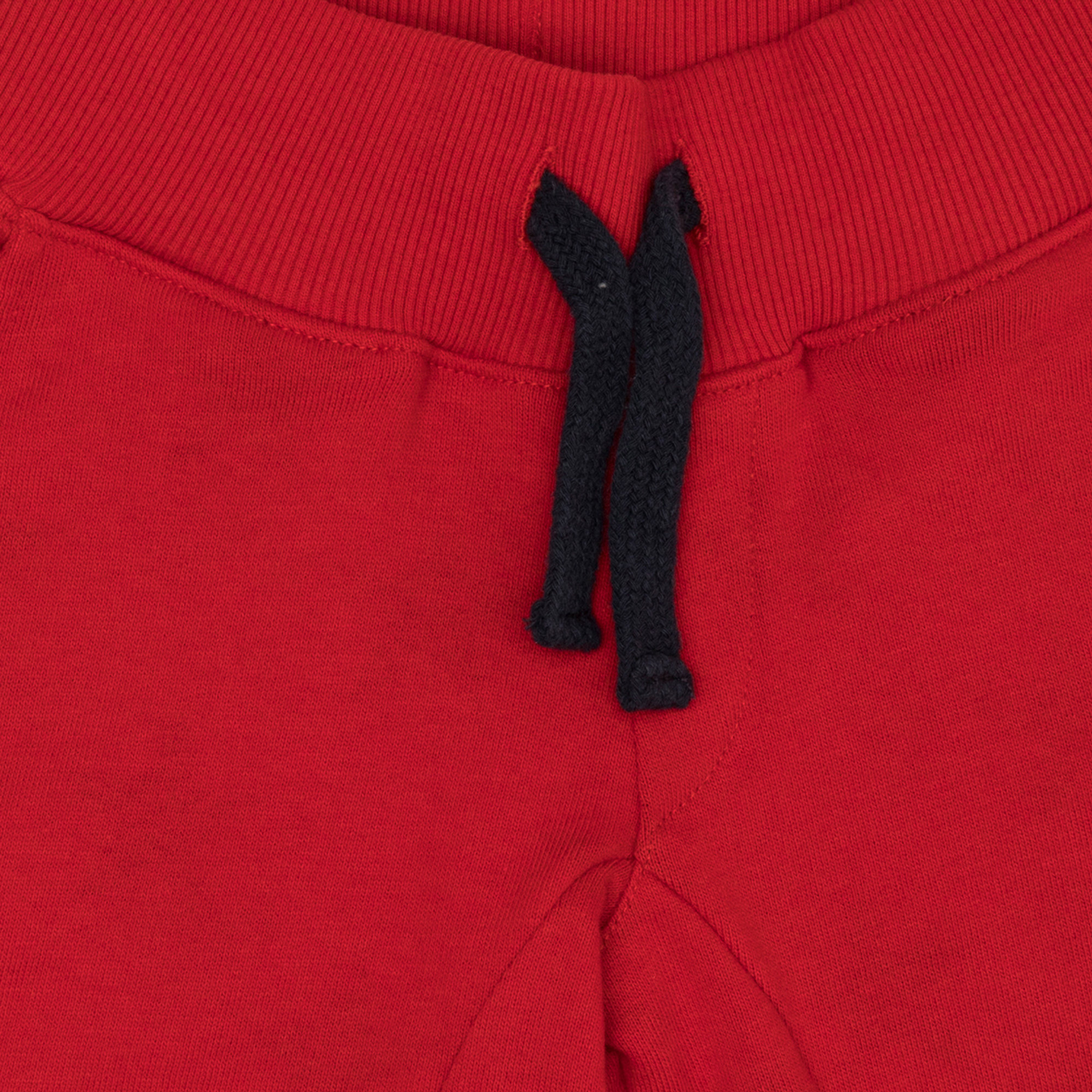 Short rosso in felpa con fascione Macchia J vista5