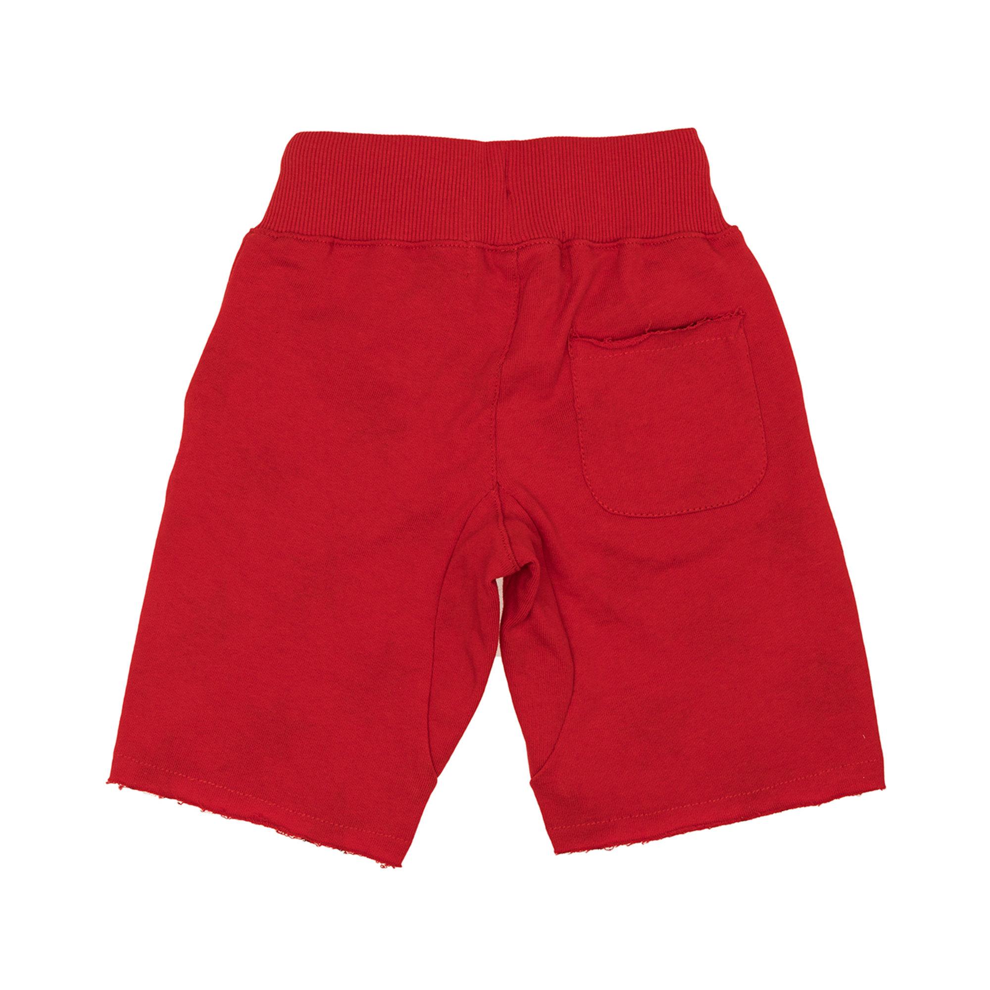 Short rosso in felpa con fascione Macchia J vista2