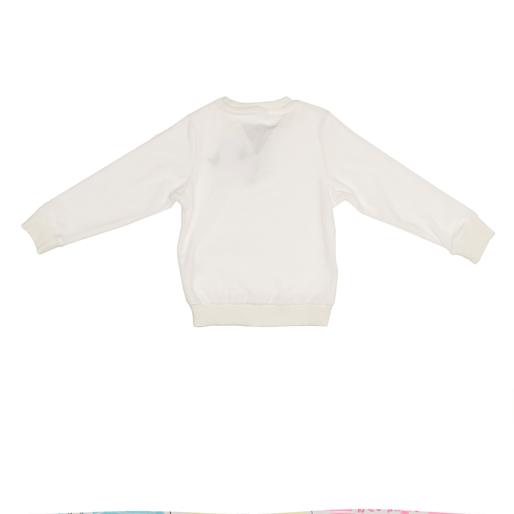 Felpa bianca basic con logo Macchia J vista2