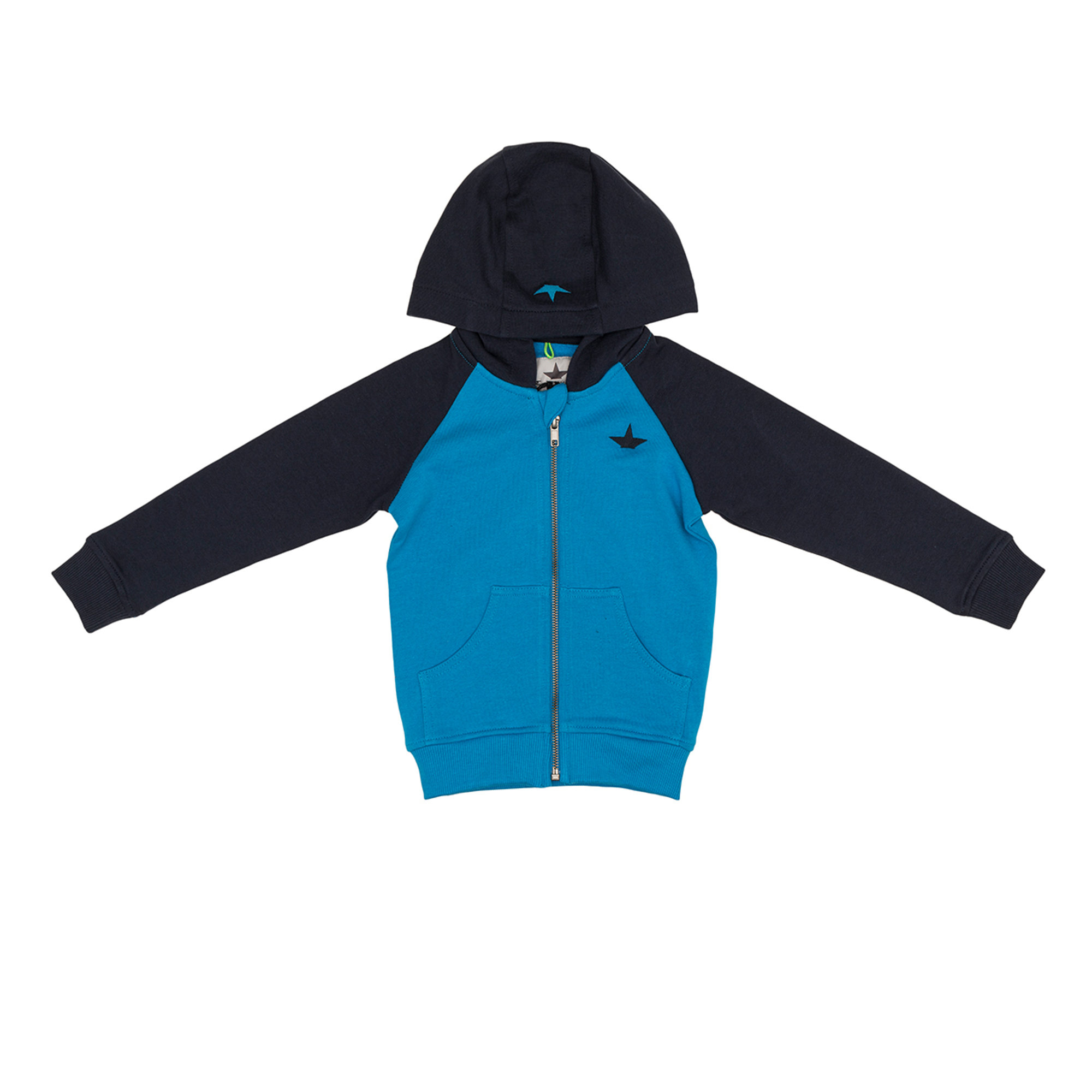 Felpa bi-colore con zip centrale e cappuccio Macchia J vista0