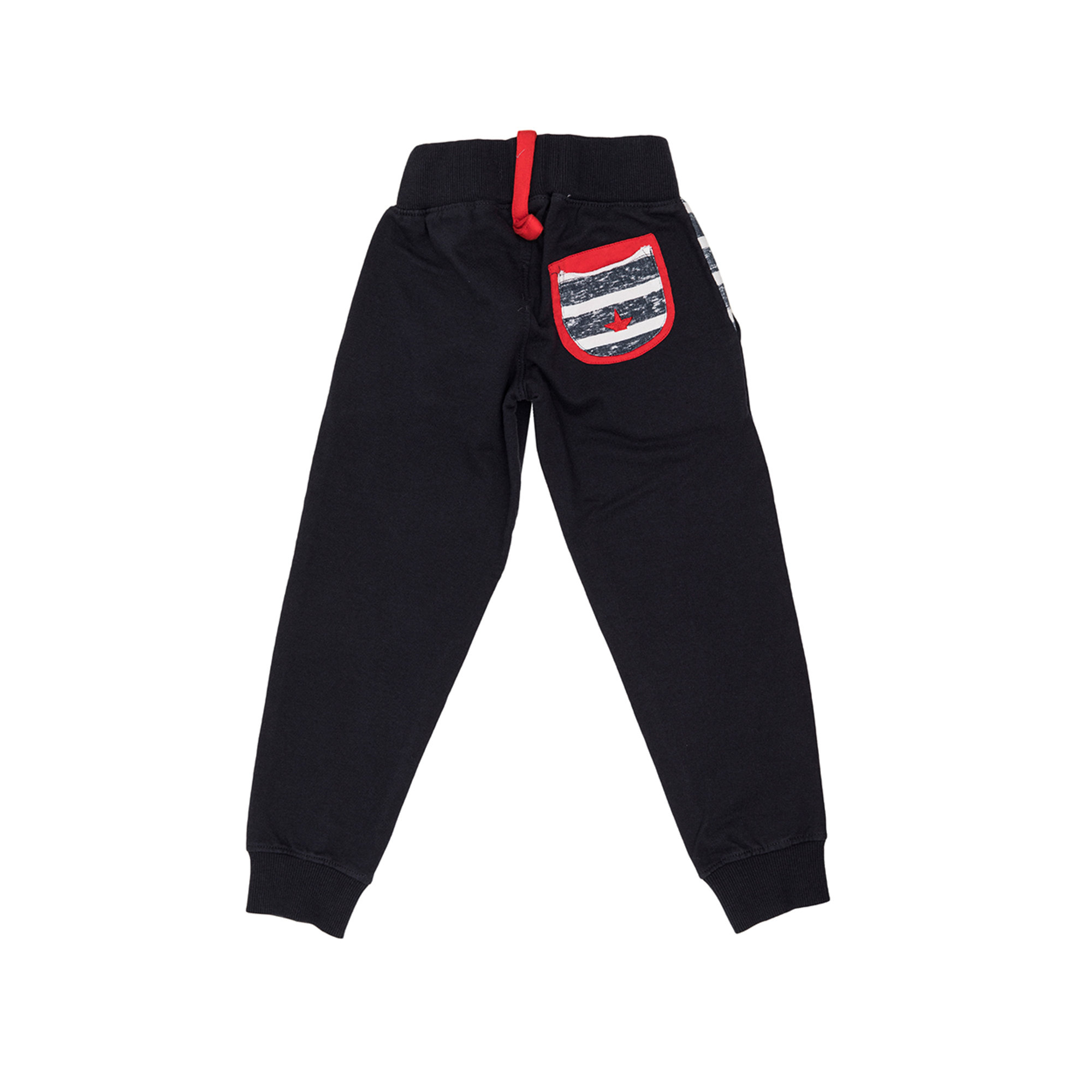 Pantalone lungo in felpa blu con logo Macchia J vista3