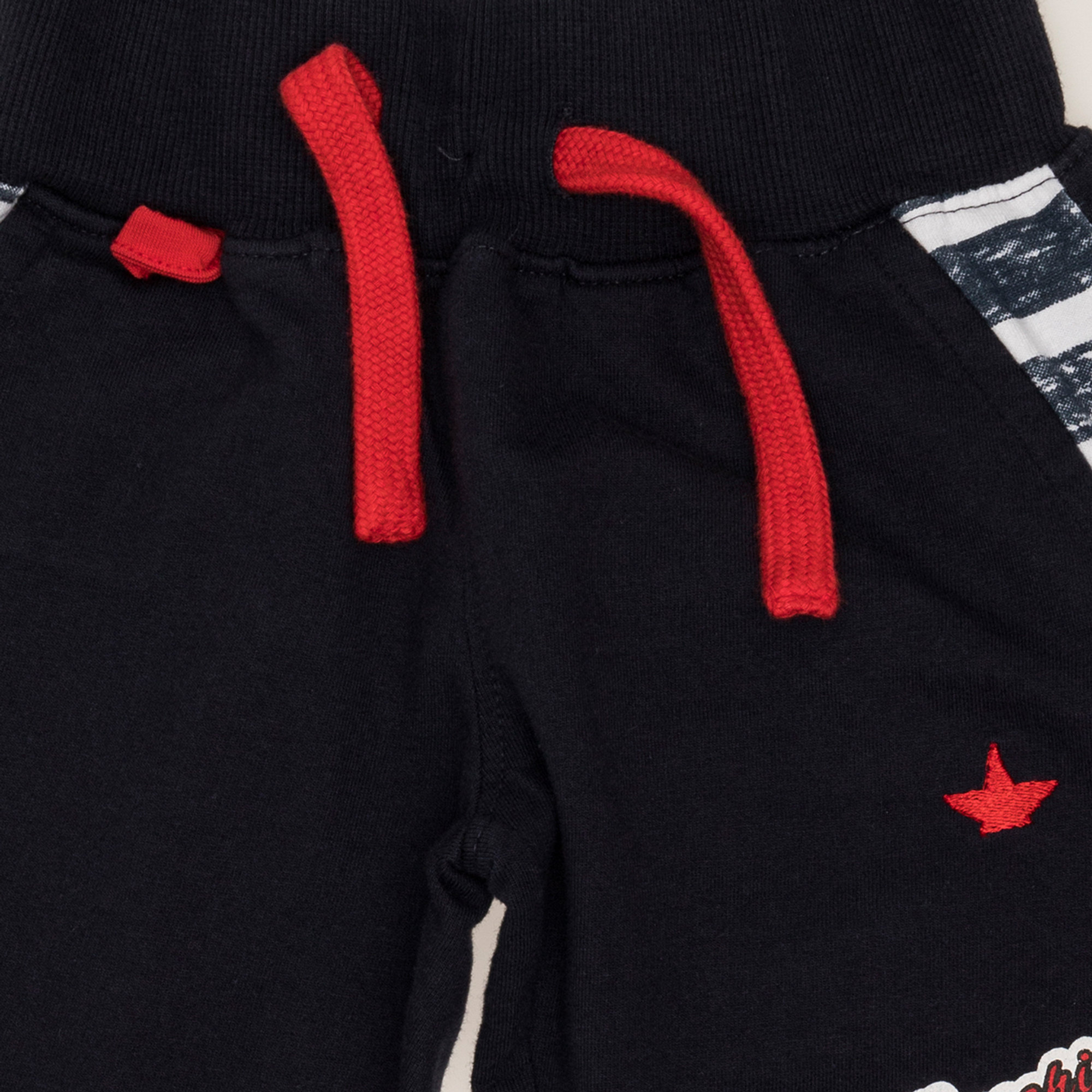 Pantalone lungo in felpa blu con logo Macchia J vista5