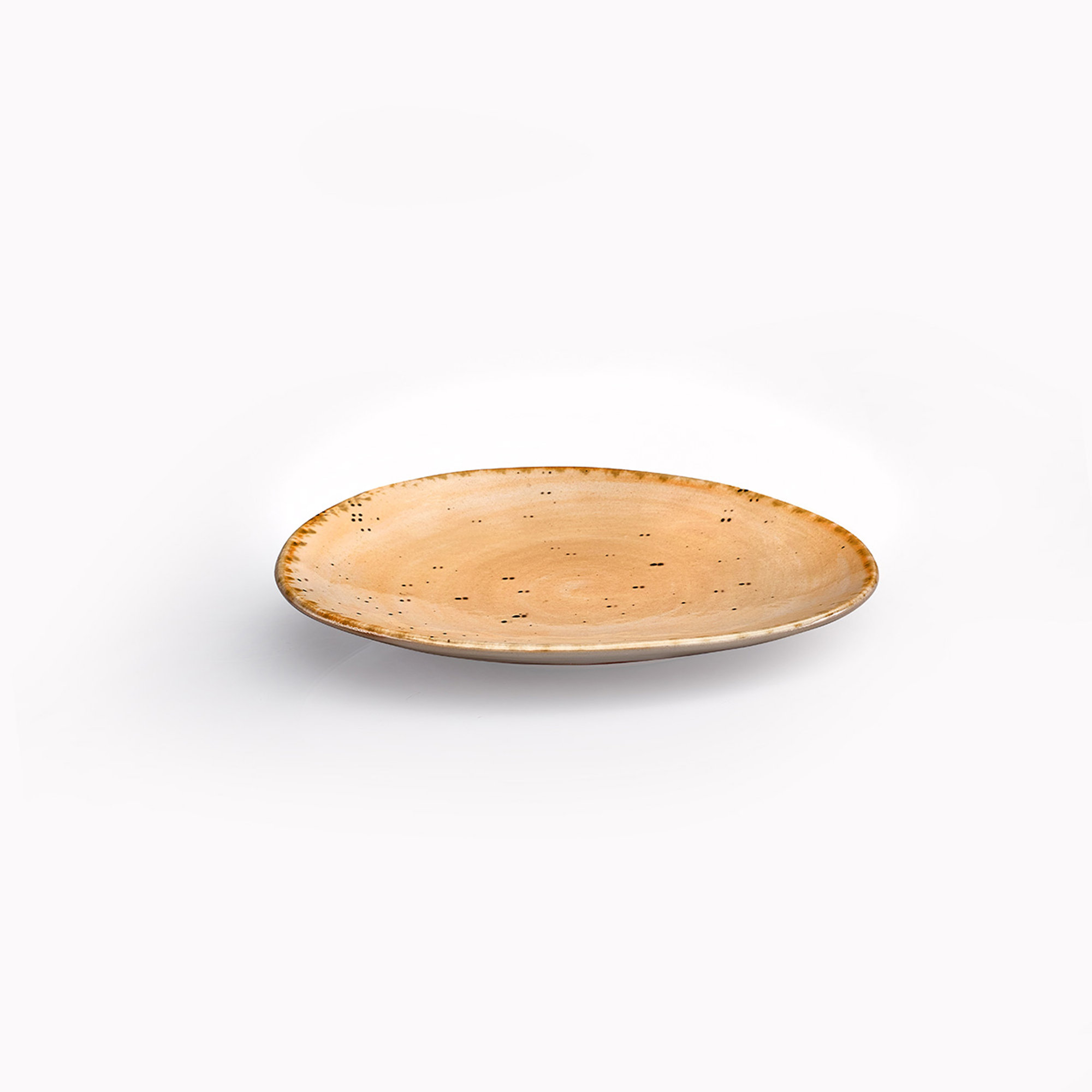 Sæt med 6 brødtallerkener til finere madlavning ingefær beige Kaleidos vista1
