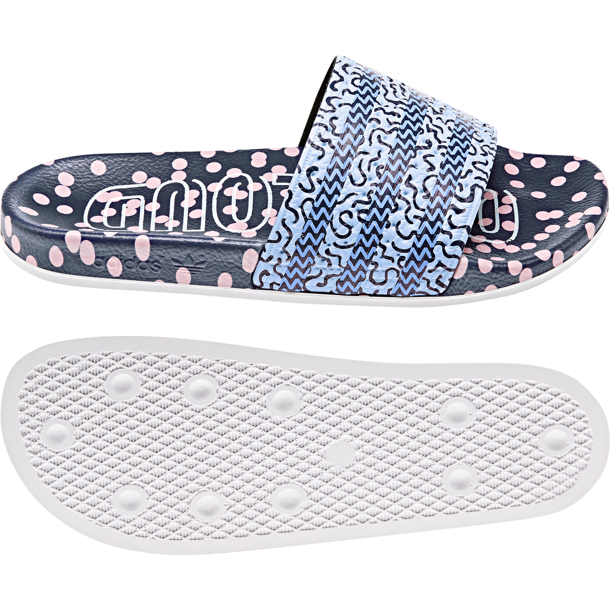 Ciabatte Adilette blu ADIDAS vista3