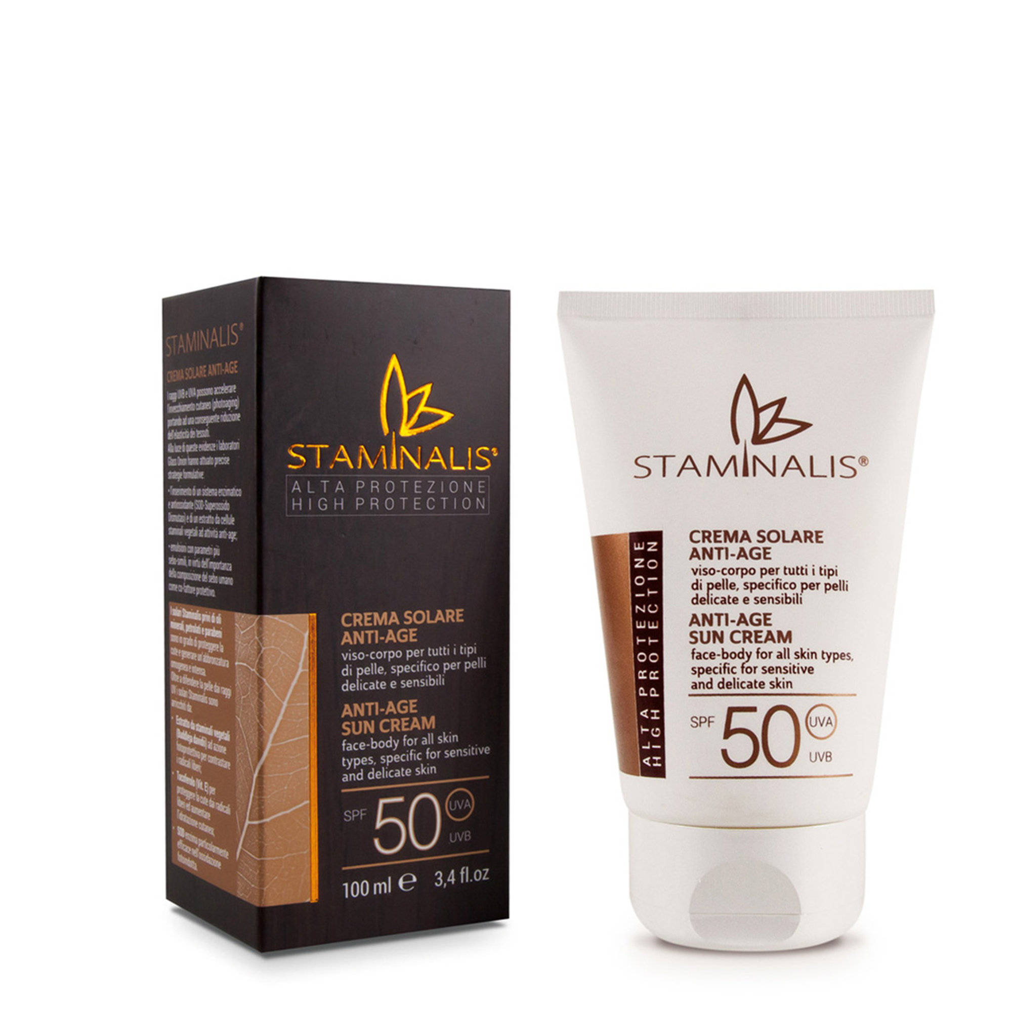 Crema Solare Anti-Age Spf 50 Viso e Corpo Staminalis vista0