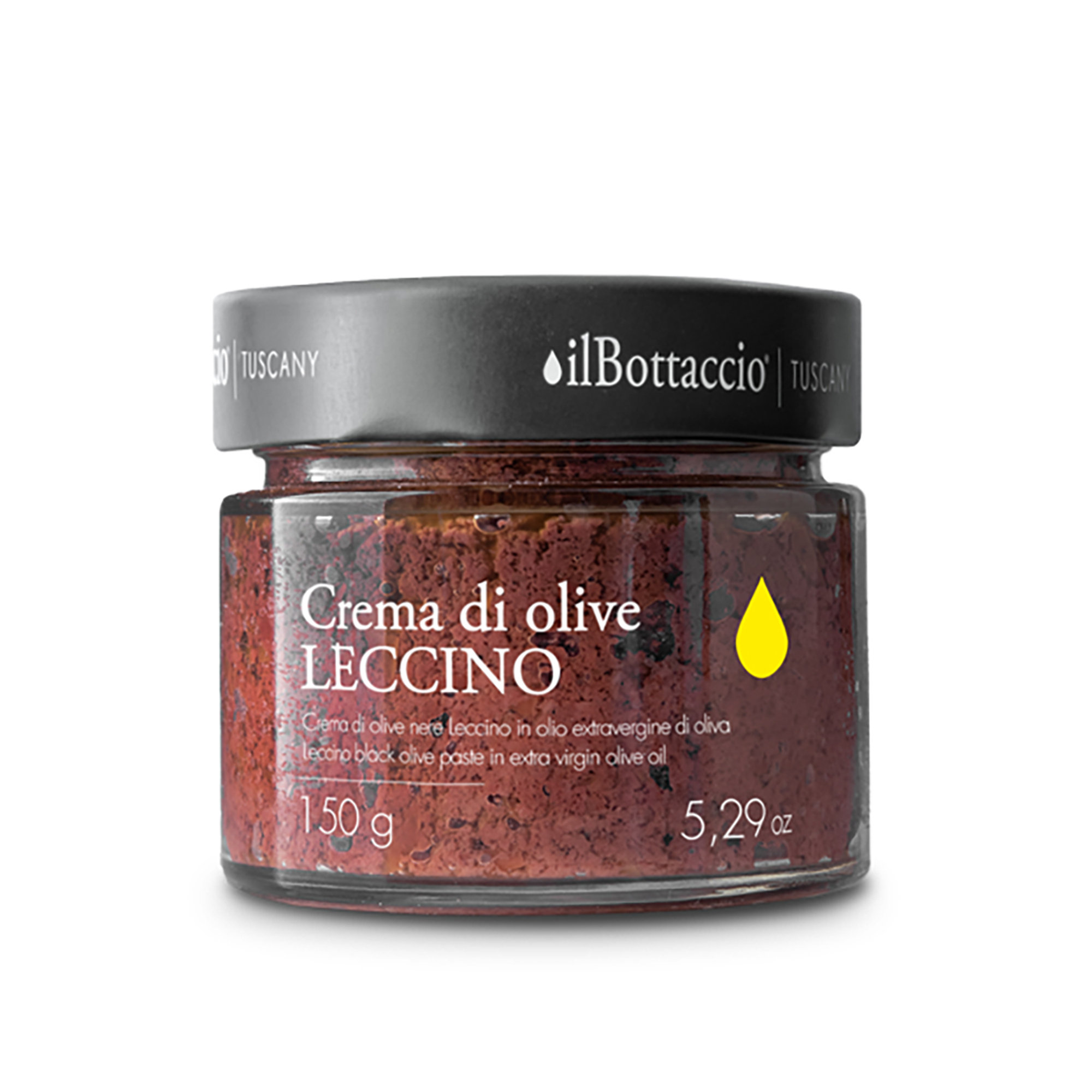 Crema de Aceitunas Leccino en aceite de oliva virgen extra 150 gr Il Bottaccio vista0