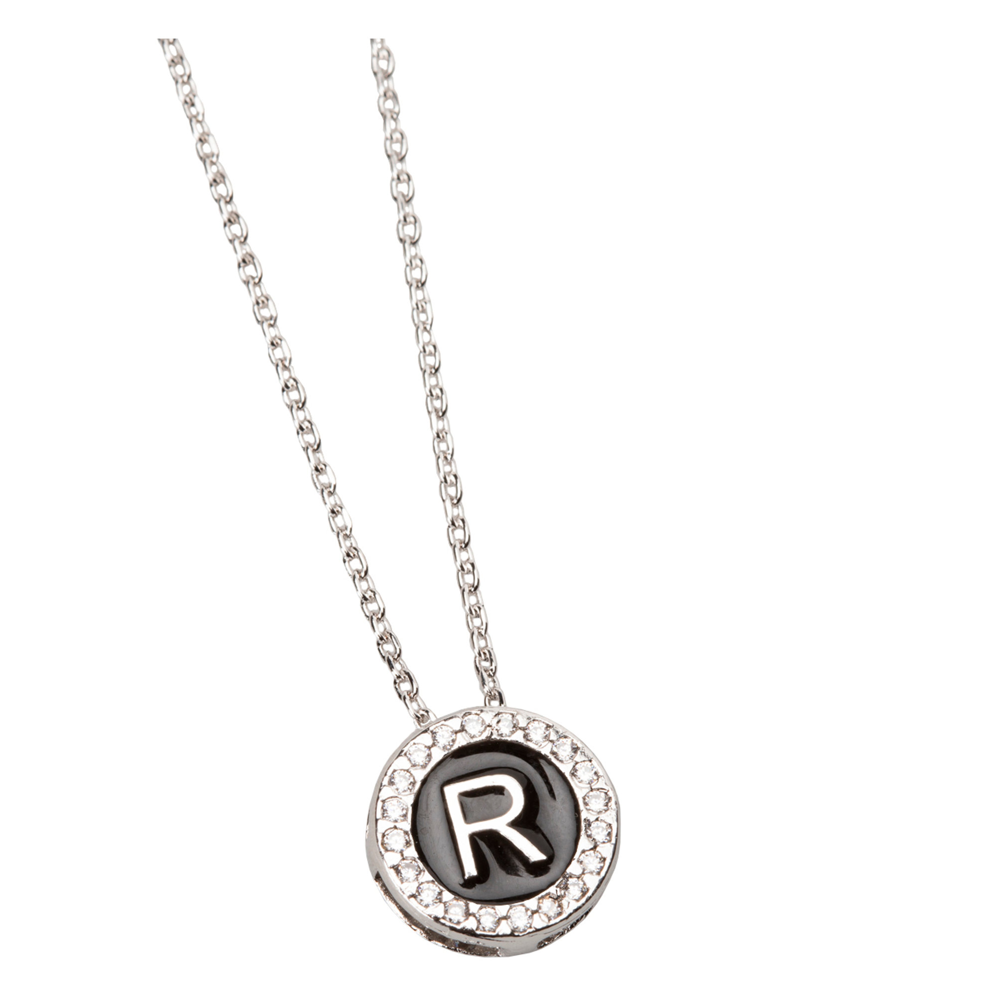 Collana piccola lettera R Silverart vista0
