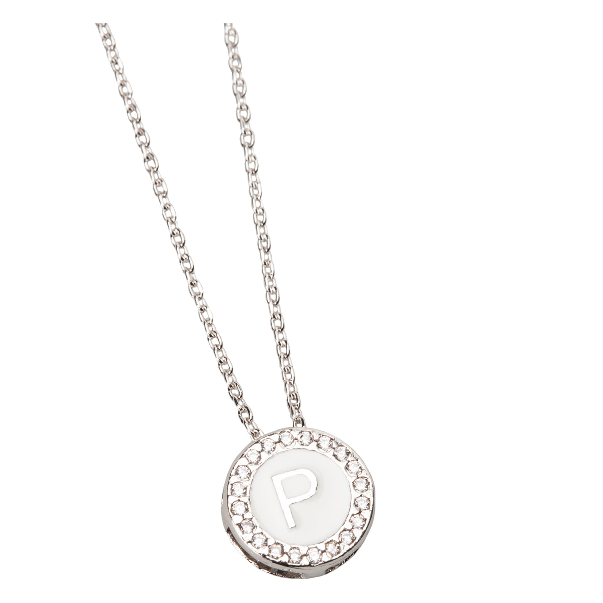 Collana grande lettera P Silverart vista1