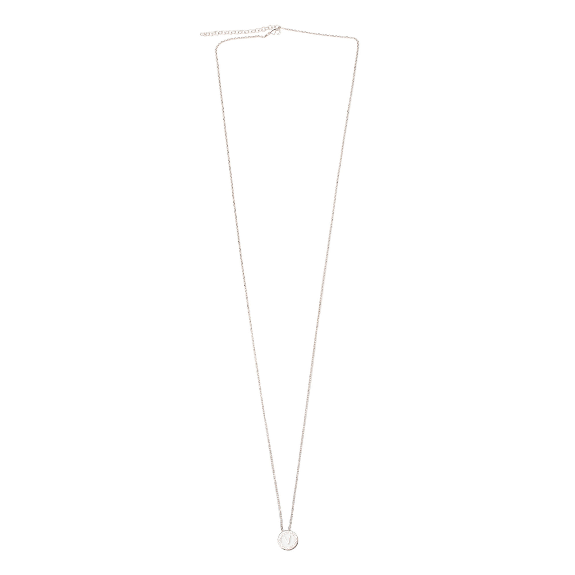 Collana grande lettera V Silverart vista2