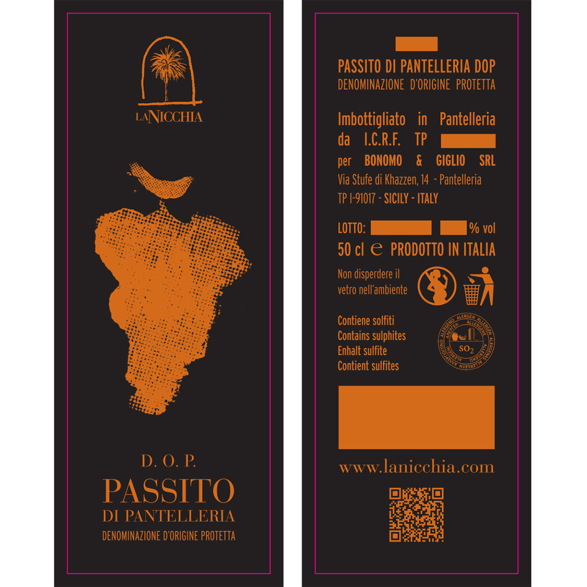 6 bottiglie da 500 ml - Vino Passito di Pantelleria DOC La Nicchia vista1