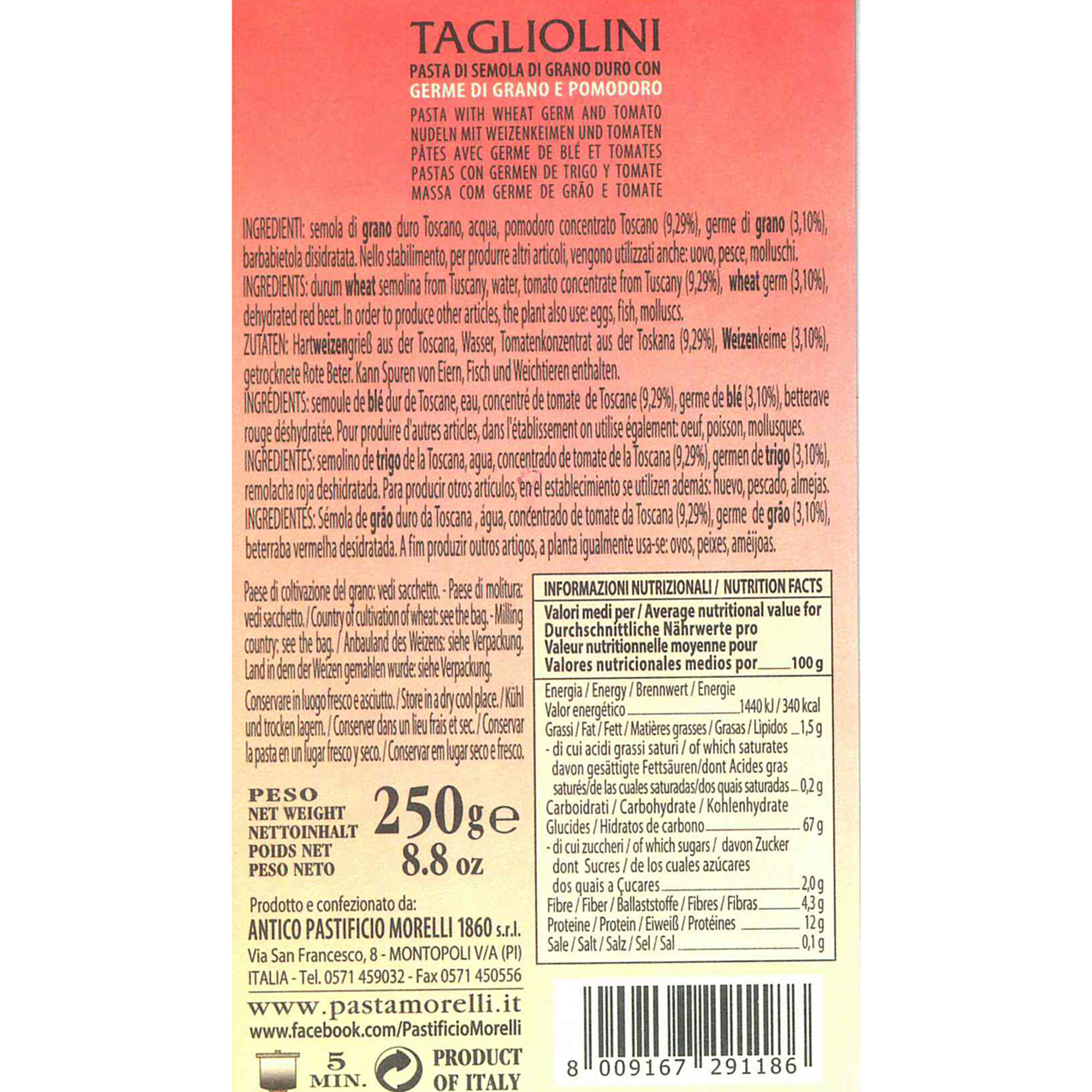 16 confezioni miste - Pasta Mille Gusti 250 gr Pasta Morelli vista6