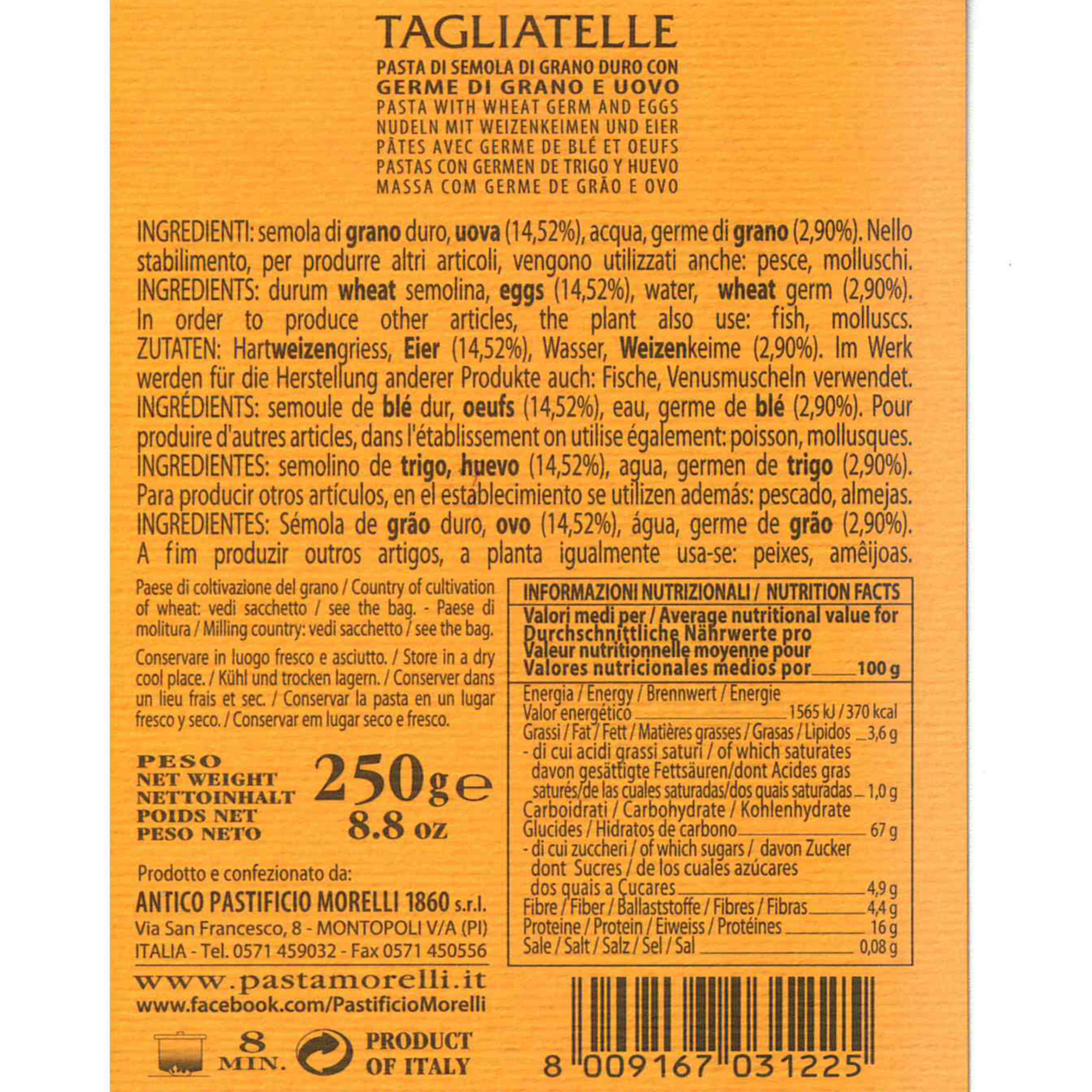 11 paquetes surtidos - Caja de madera hermosa Pasta Morelli vista9
