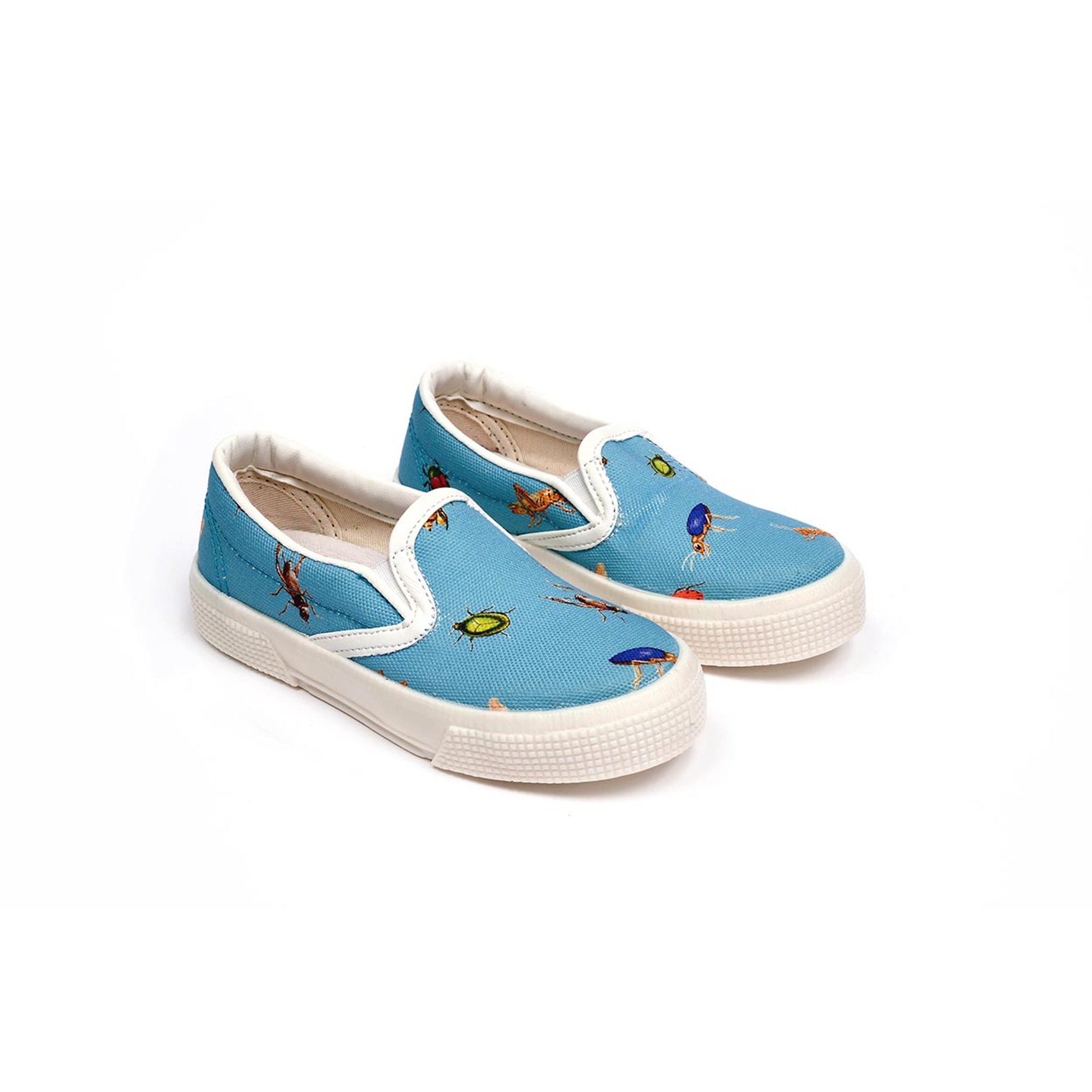 Slipon in cotone con elastici, fondo gomma multicolor Pepè shoes vista0