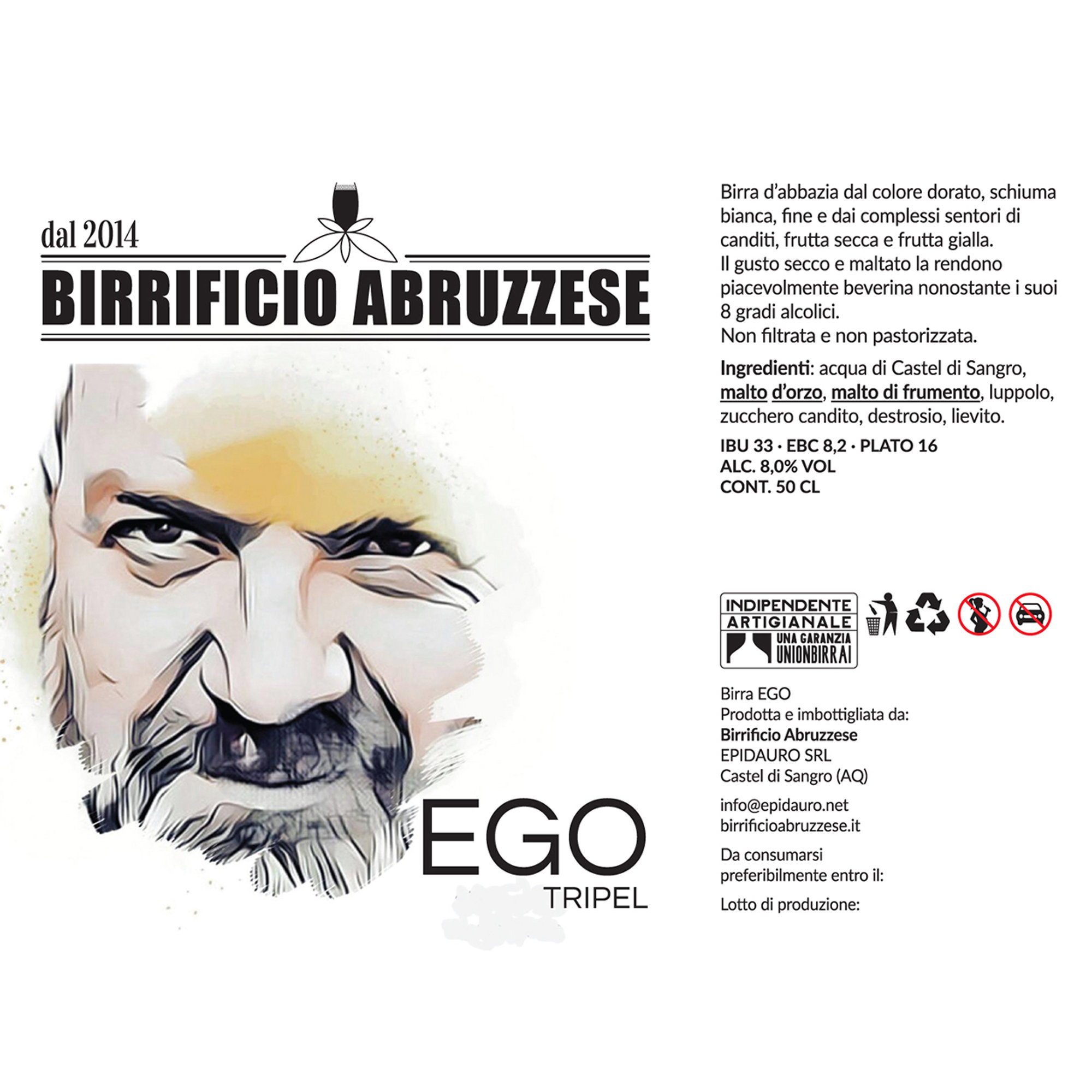 6 bottiglie miste 50 cl: 2 OLA Blanche - 2 USA American IPA - 2 EGO Tripel Birrificio Abruzzese vista6