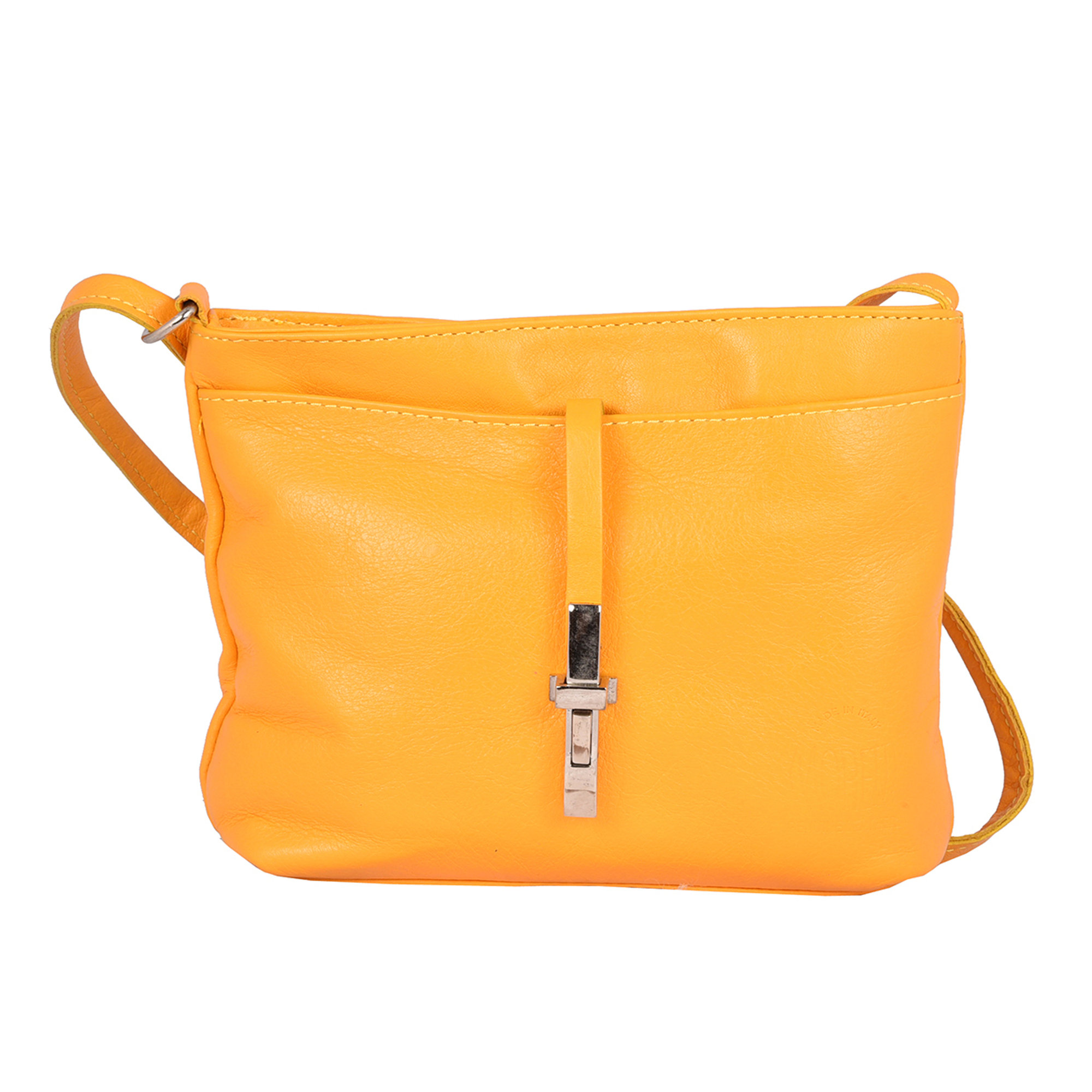 Borsa in pelle gialla con tracolla removibile Florence Bags vista0