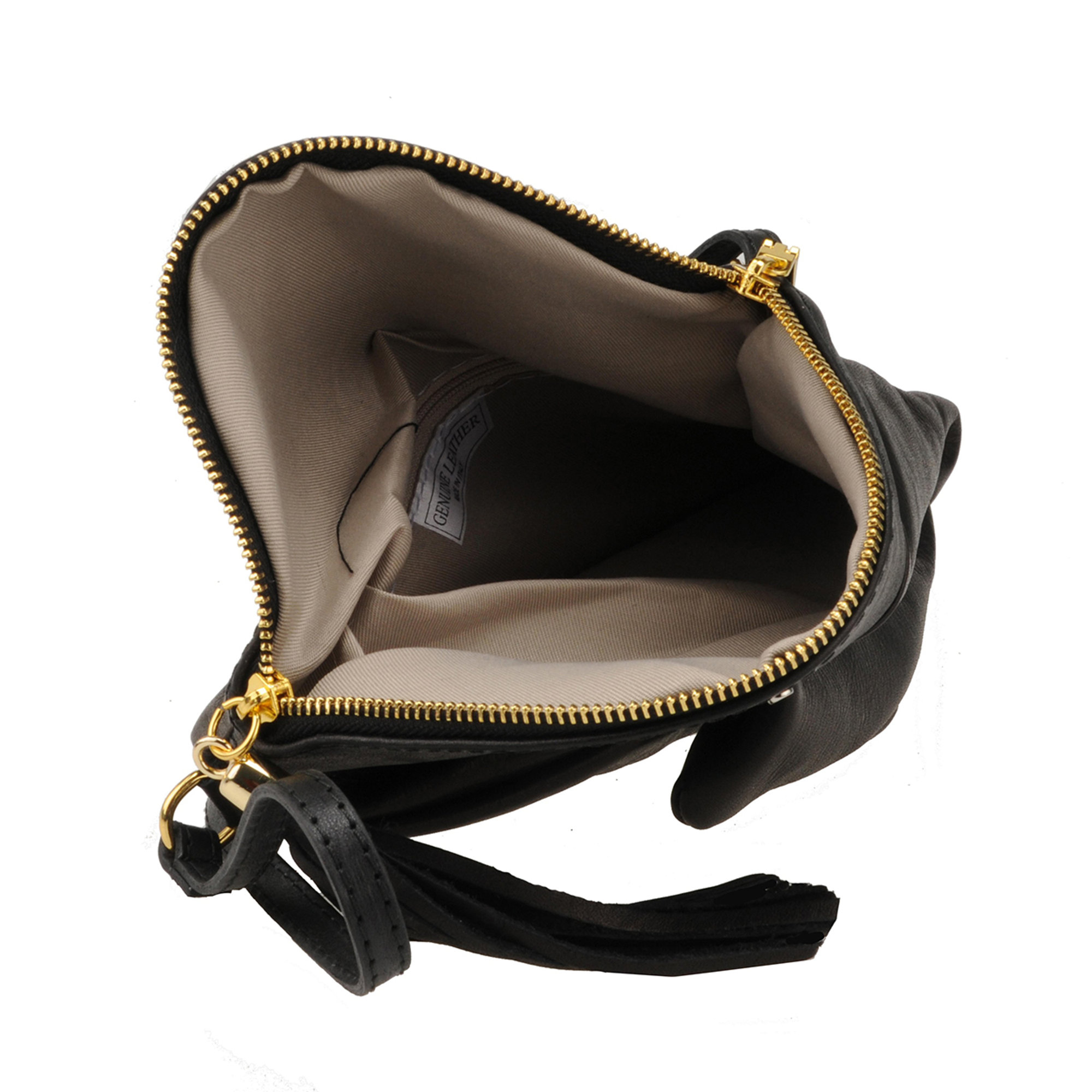 Borsa a tracolla nera con chiusura a zip Florence Bags vista3
