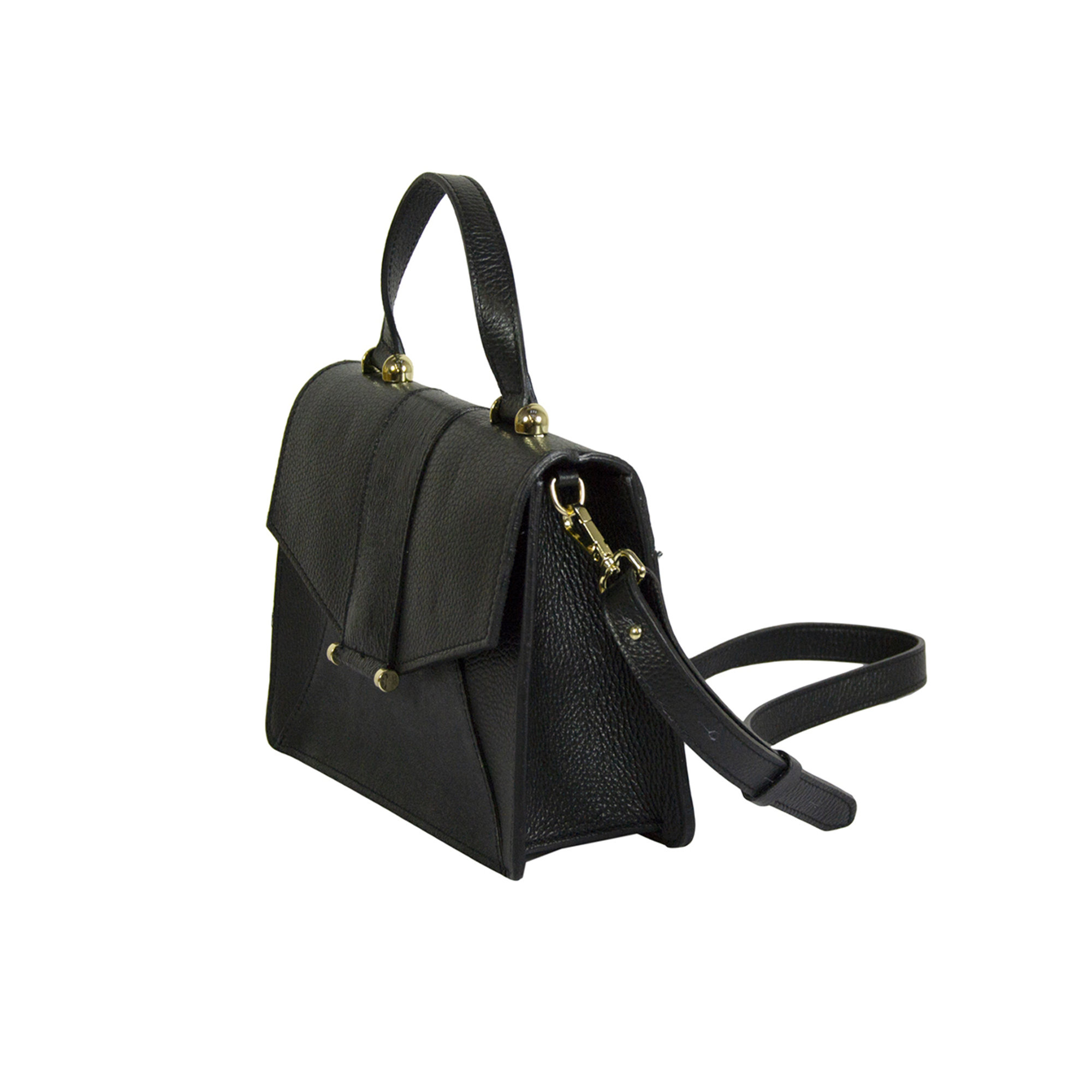 Borsa a tracolla removibile con chiusura a scatto nera Florence Bags Obsoleto vista2