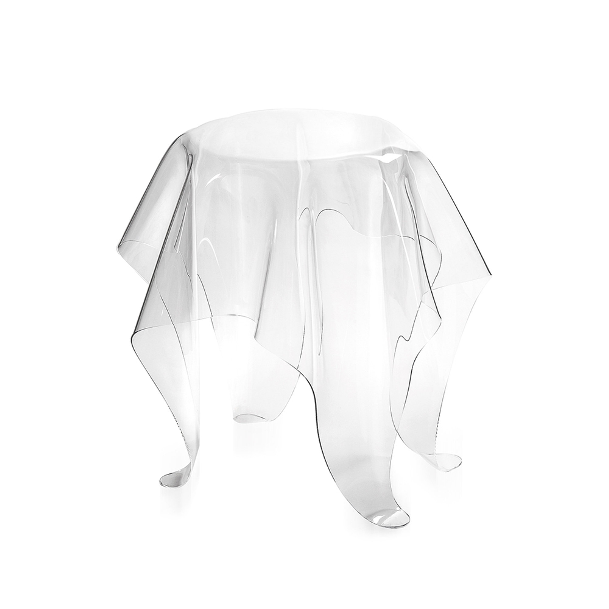 Tavolino alto Drappeggi, trasparente Iplex vista0