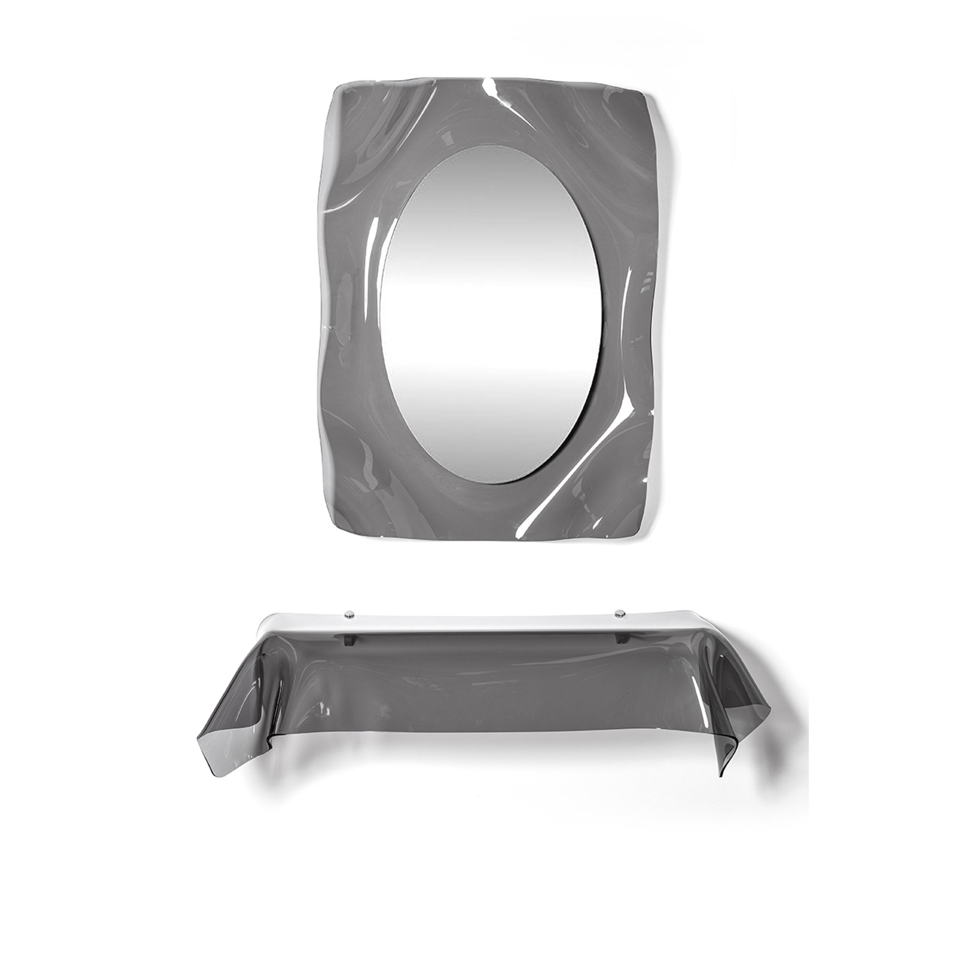Specchio Drappeggi, fumè trasparente Iplex vista2