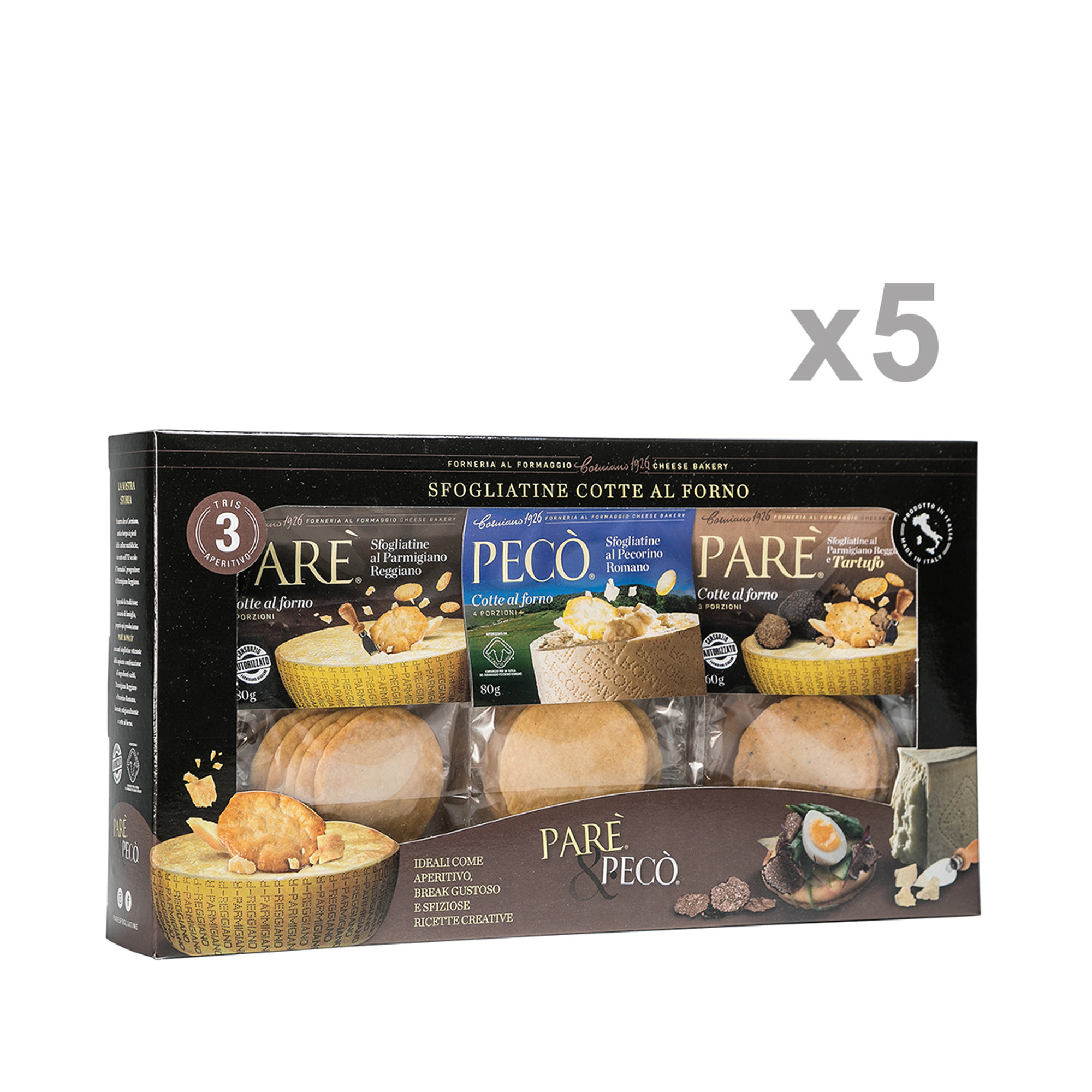 5 paquetes - Puff de merienda Tris Cheese Parè vista0