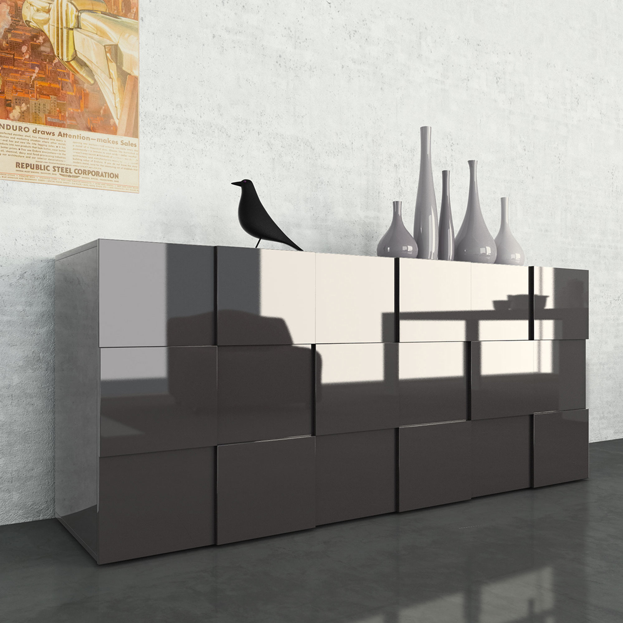 Buffet BRAMON, antracite TFT Home Obsoleto vista1