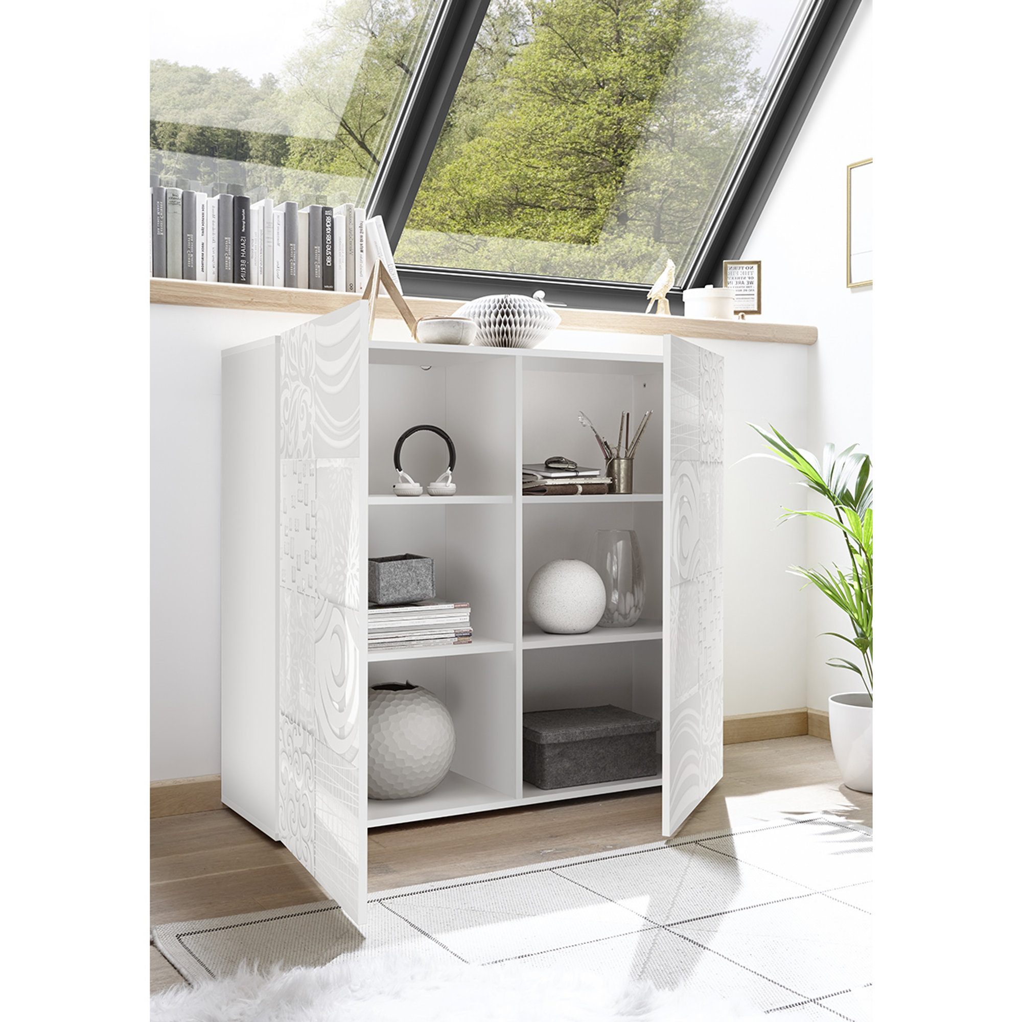 Credenza BREZ, bianco TFT Home vista1