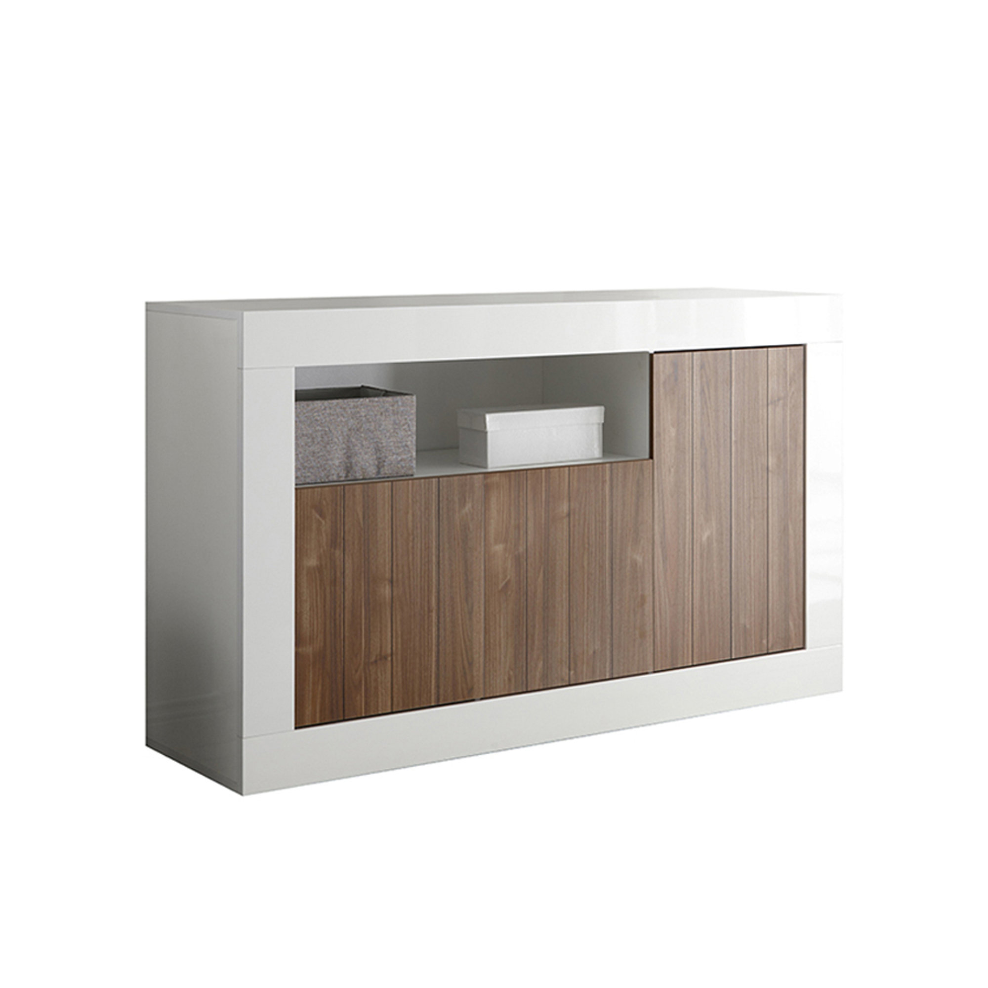 Buffet 3 ante LIPARI, noce/bianco TFT Home Obsoleto vista0