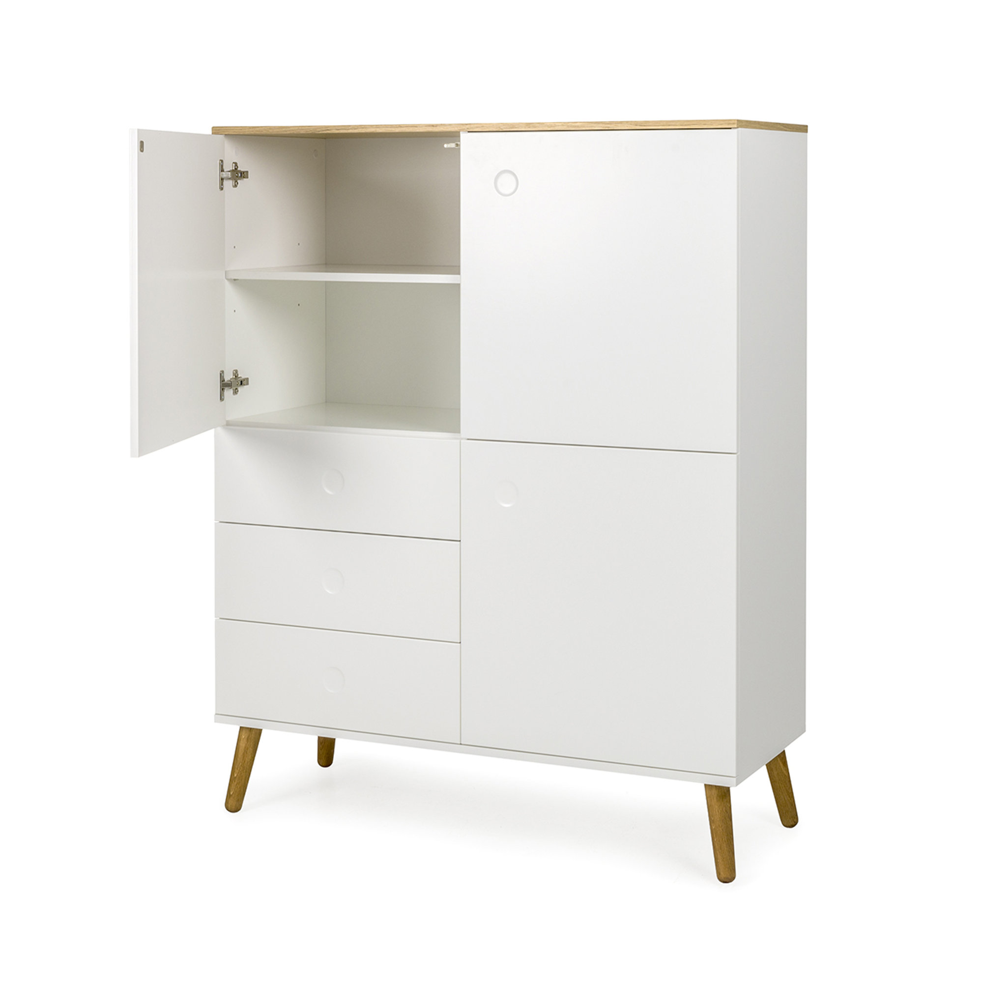 Credenza CASPER, bianco TFT Home vista3